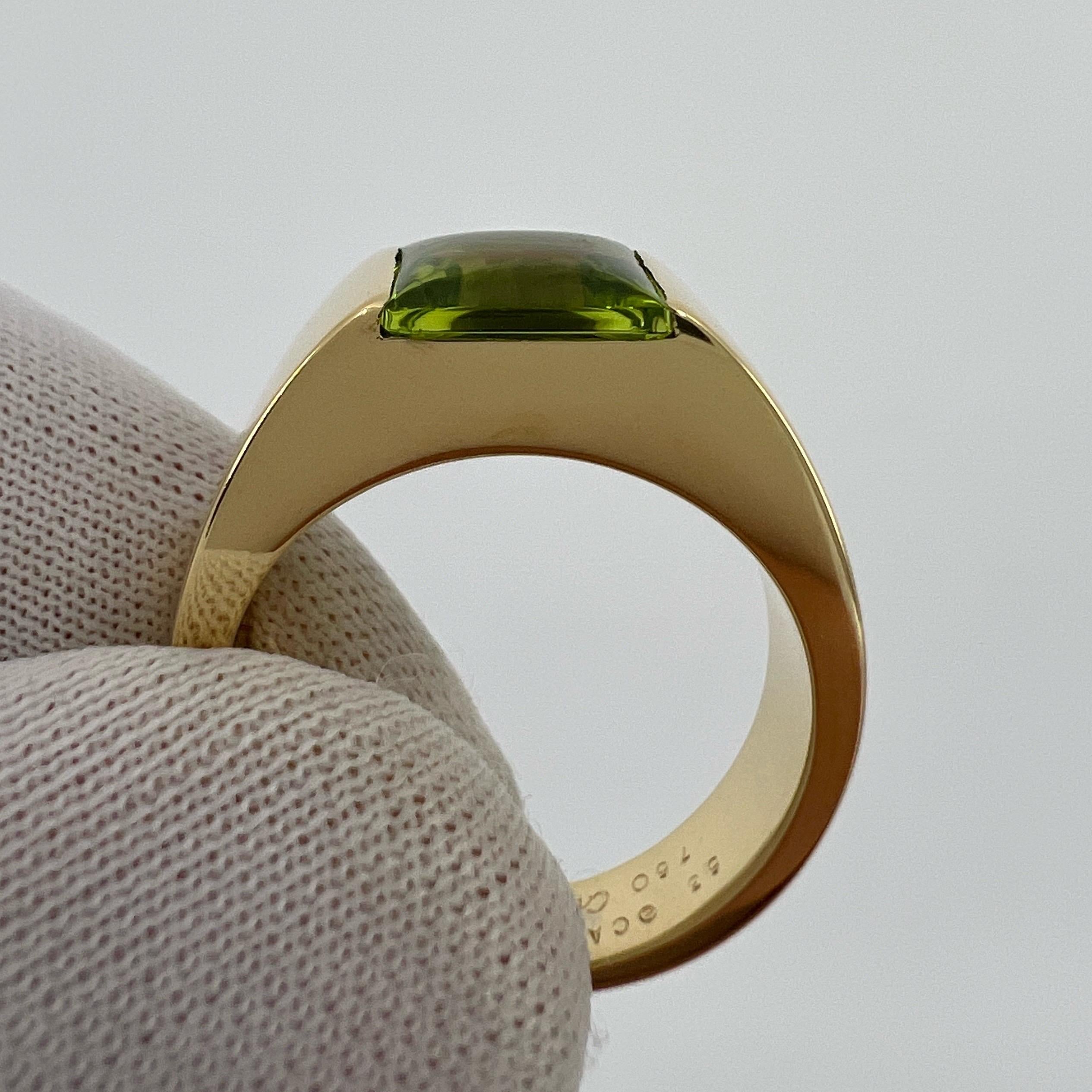 RESIZING CHARGE FOR Cartier Large Vivid Green Peridot 18k Yellow Gold Tank Band 1