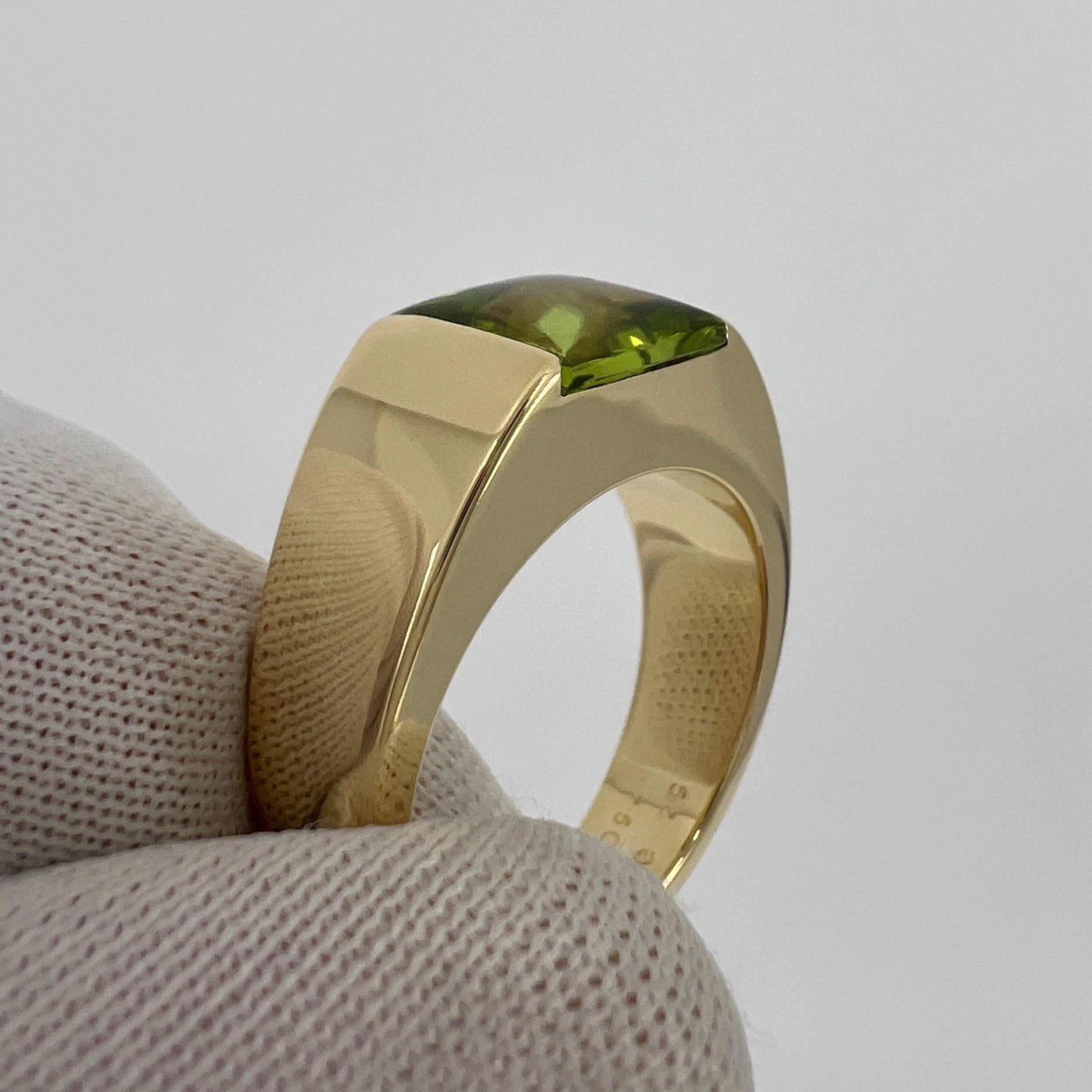 RESIZING CHARGE FOR Cartier Large Vivid Green Peridot 18k Yellow Gold Tank Band 4