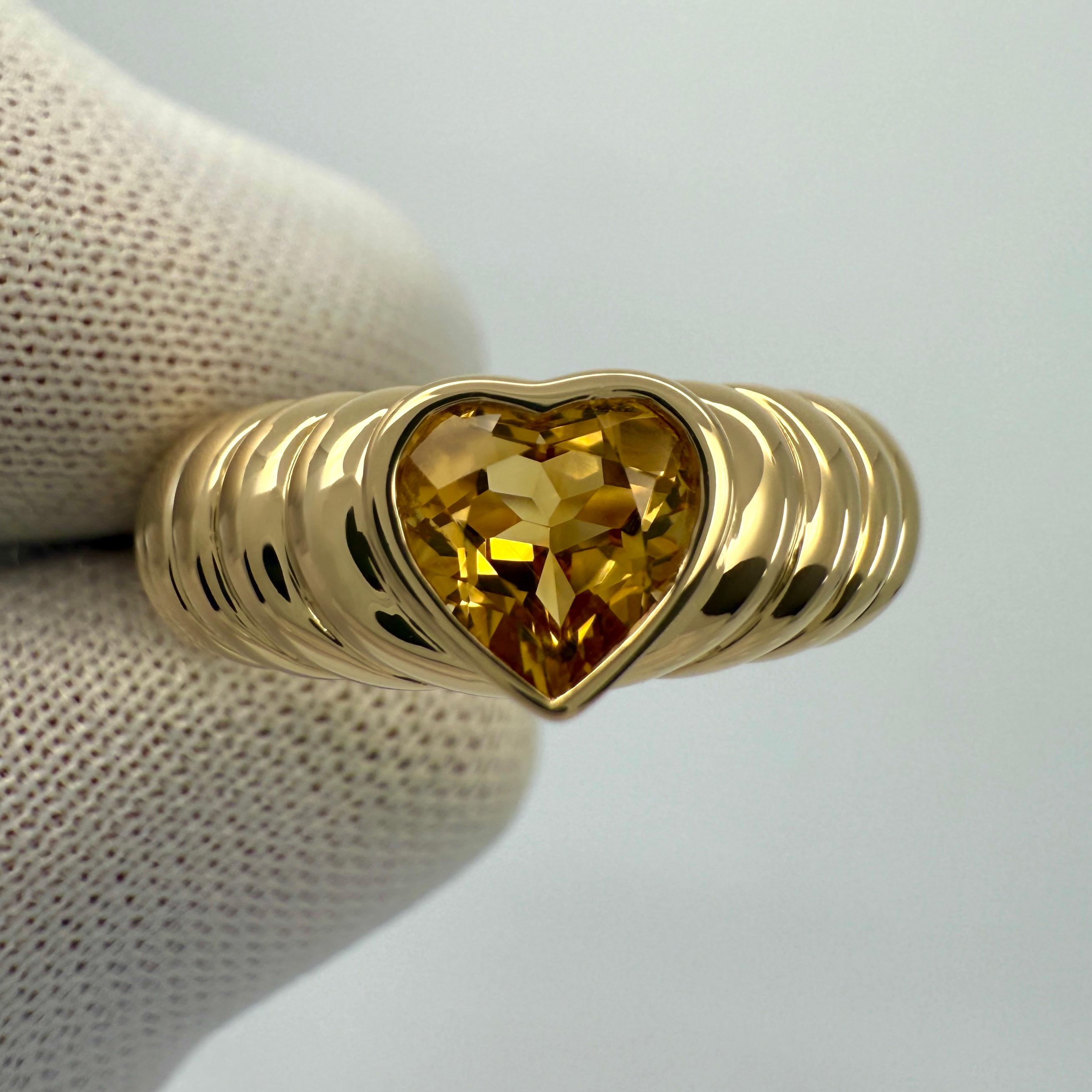 De las mujeres RECARGO POR Tiffany & Co. Citrino Naranja Vivo Talla Corazón Oro Amarillo 18k en venta