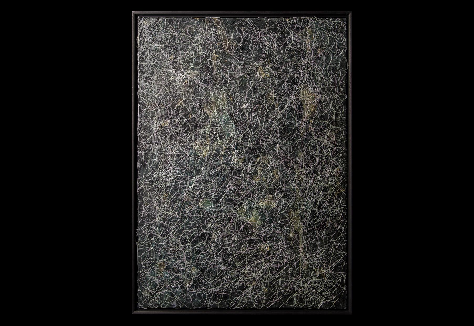 Mixed-media on canvas.

About the artist:
Born in Kumamoto, Naoki Kawano is a London and Paris based Japanese artist, drawn to the innovative use of delicate and sensitive materials which elicit a nuanced emotional response.