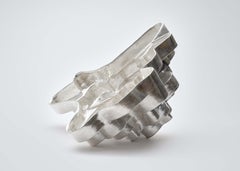 Resonate Decorative Object in Silver & Glazed Ceramic by Ain Choi