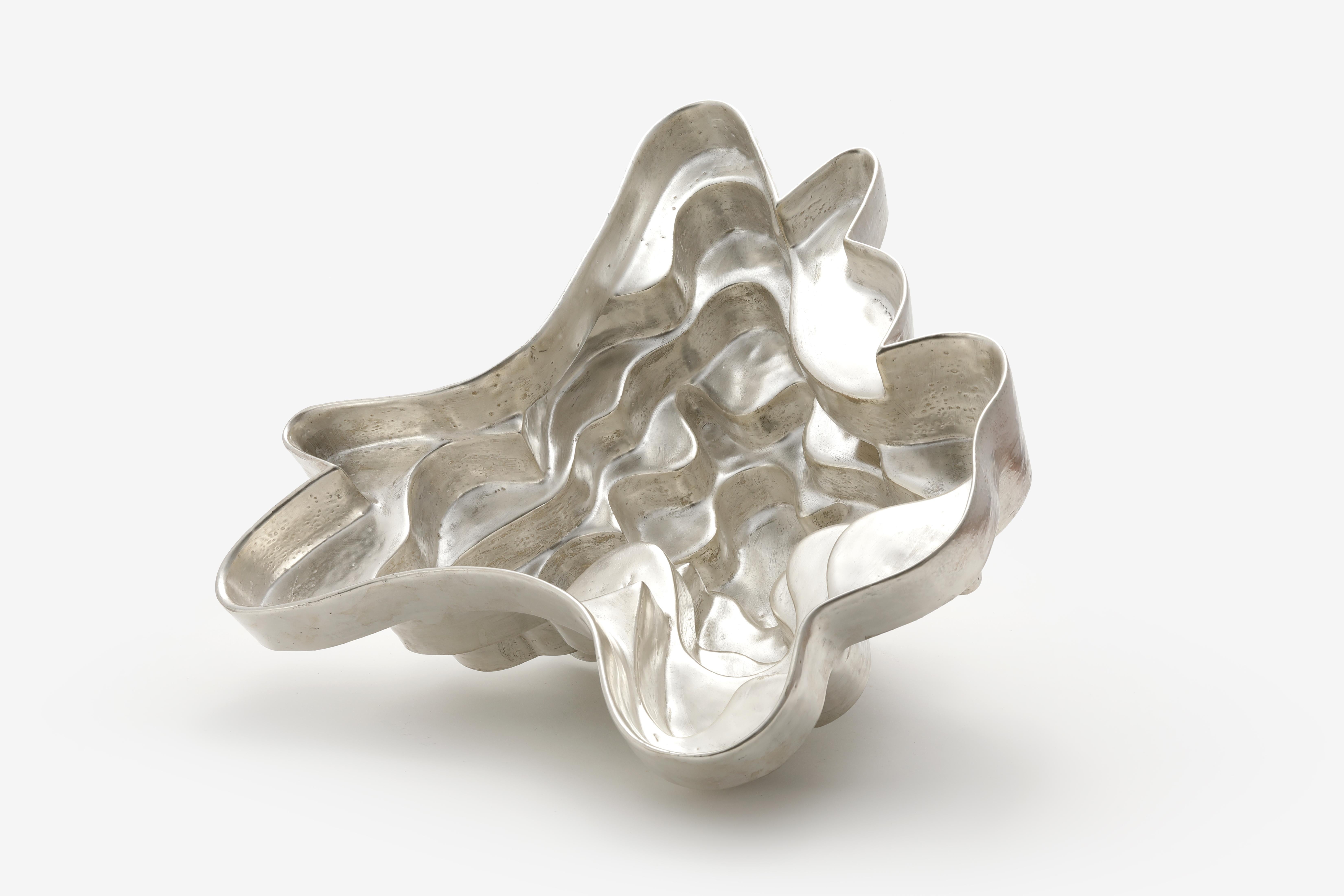 Resonate Decorative Object in Silver & Glazed Ceramic by Ain Choi (Südkoreanisch) im Angebot