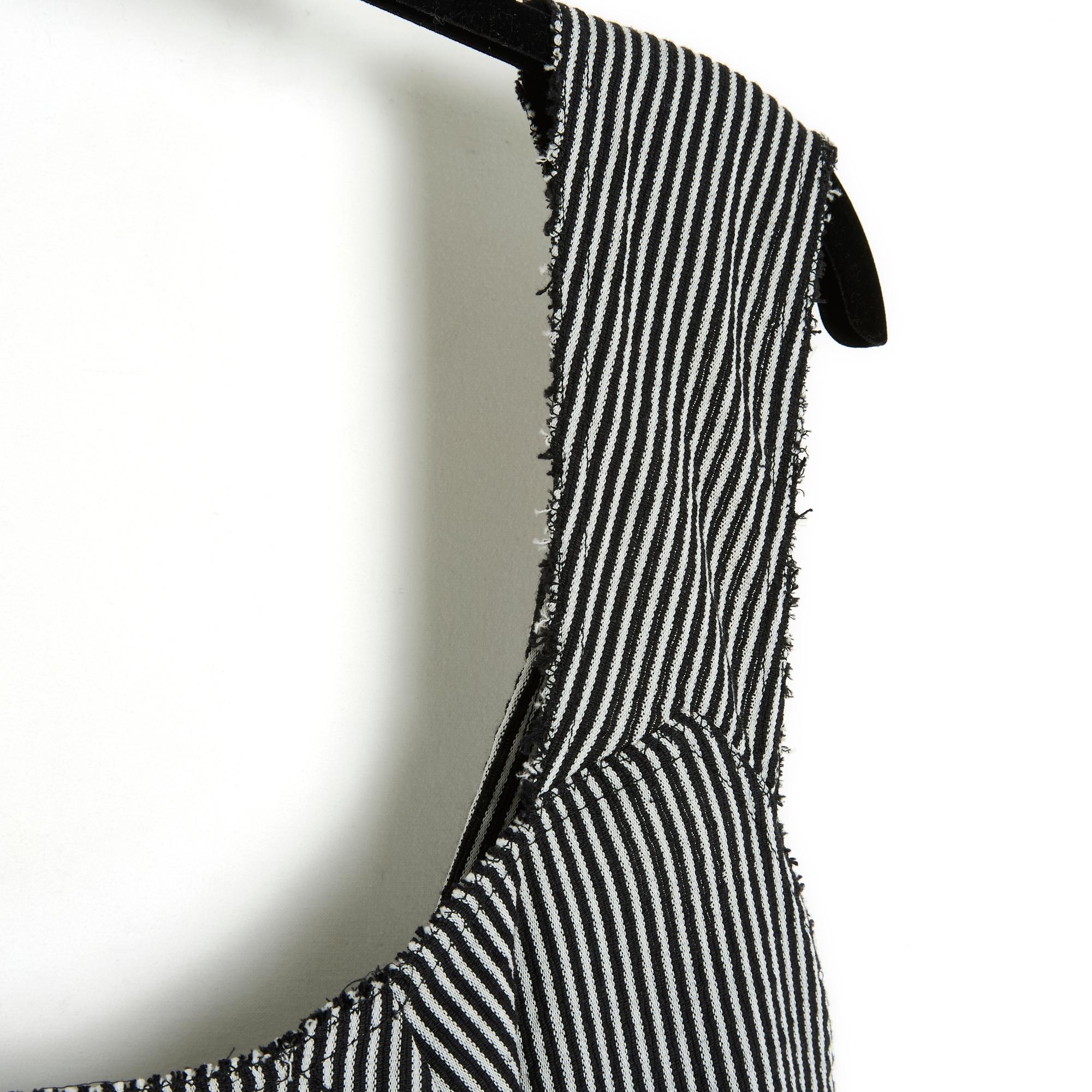 Roland Mouret - Robe grise et noire en coton et soie FR40, Resort 2006 Unisexe en vente