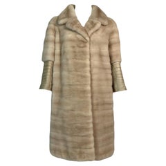 Resort 2012 Christian Dior 60's MOD Blonde Mink Fur & Real Crocodile Coat Jacket