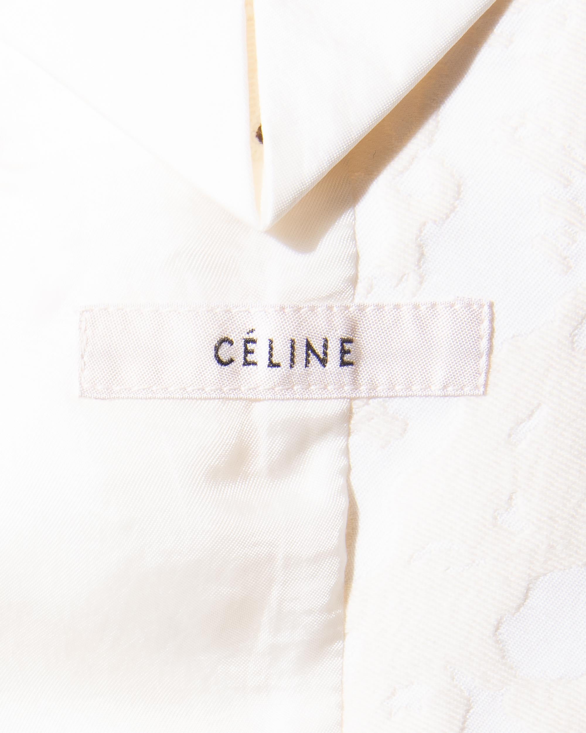 Resort 2013 Old Céline by Phoebe Philo Cream Jacquard Pant Suit Set 16