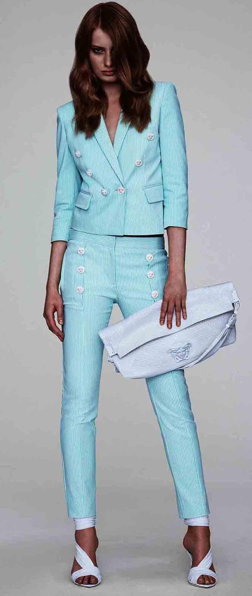 VERSACE


PR-sample collection Resort 2014 Look # 10 



Striped Pantsuit


Detailed with Medusa buttons




Content: 51% cotton, 42% nylon, 7% elastine



IT Size 38 - US 2





Jacket: shoulders 15