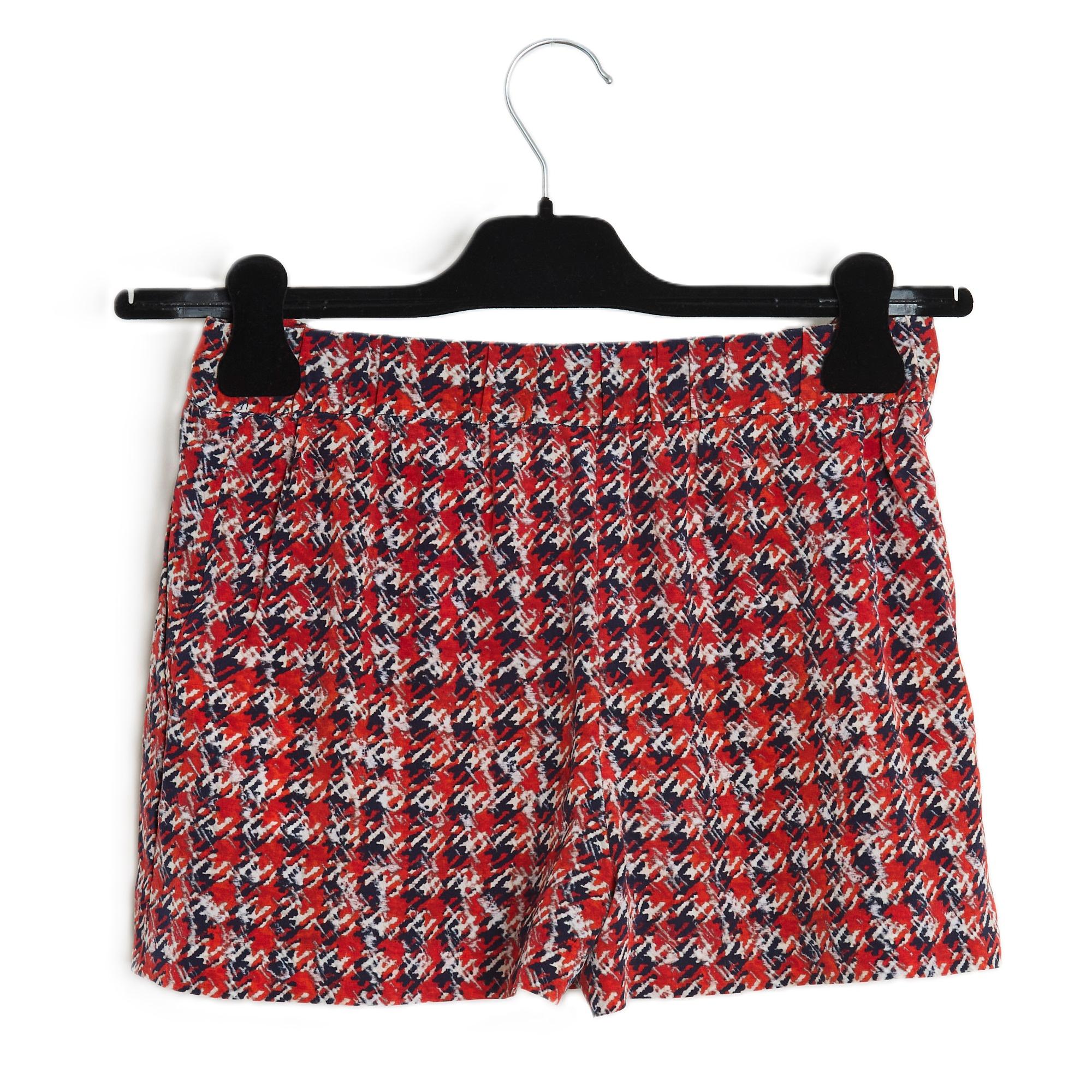 Resort 2015 Louis Vuitton Ghesquiere Tricolor Silk Shorts FR38 For Sale 1