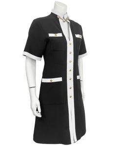 Resort/Spring 2019 Gucci Black and White Day Dress by Alessandro Michele