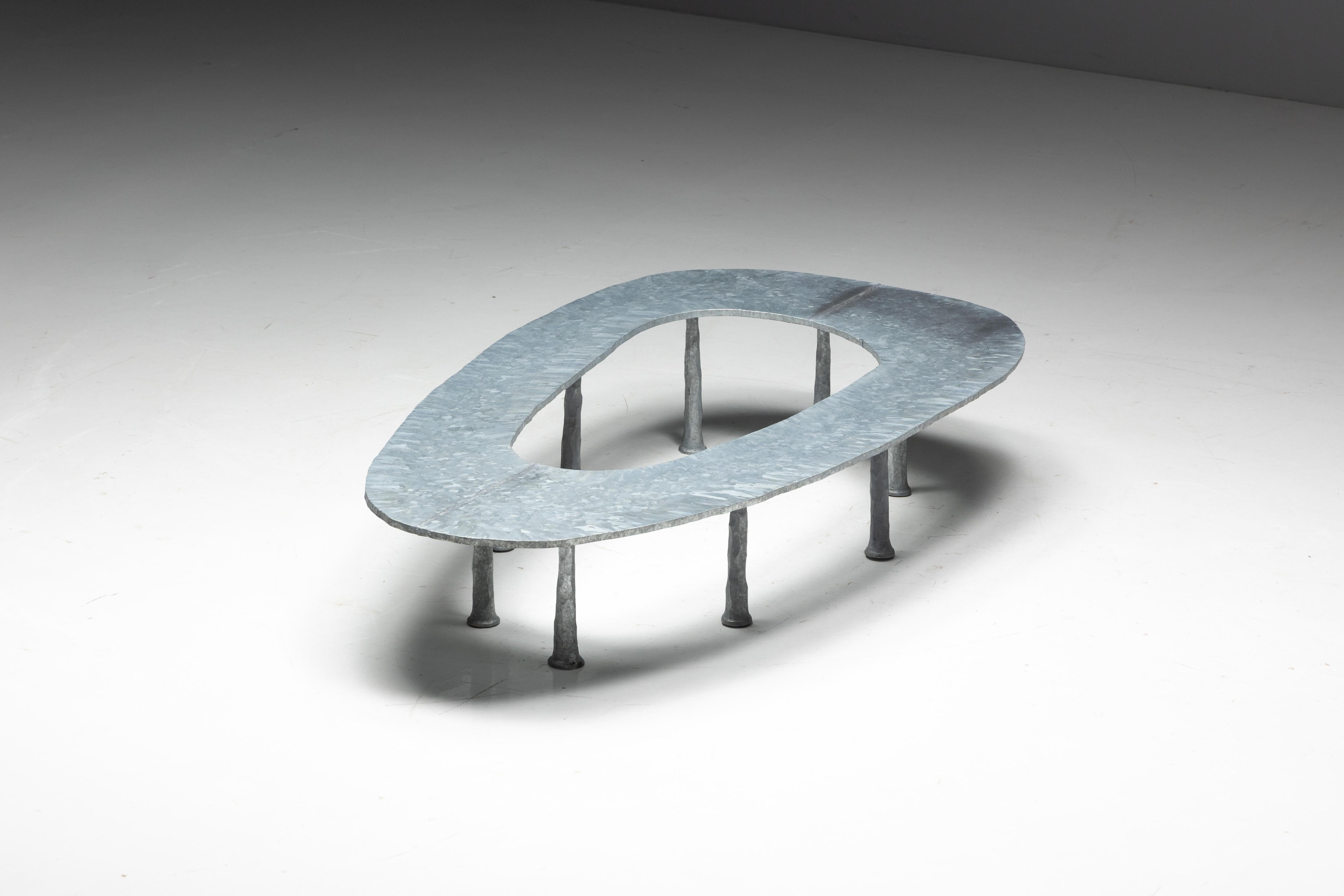 Table basse Galva Elipse de l'Atelier Serruys, Belgique, 2024 en vente 7
