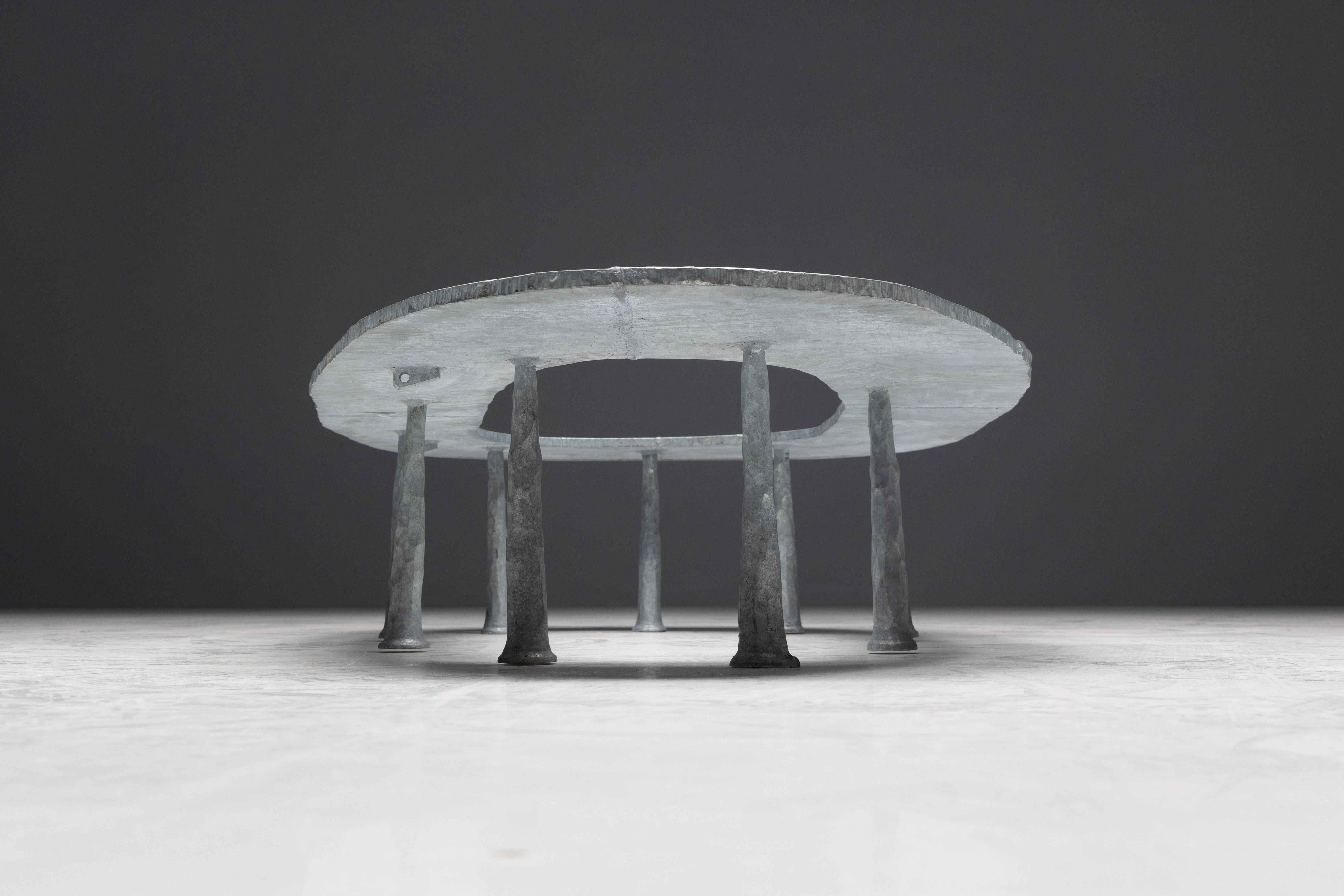 Table basse Galva Elipse de l'Atelier Serruys, Belgique, 2024 en vente 8