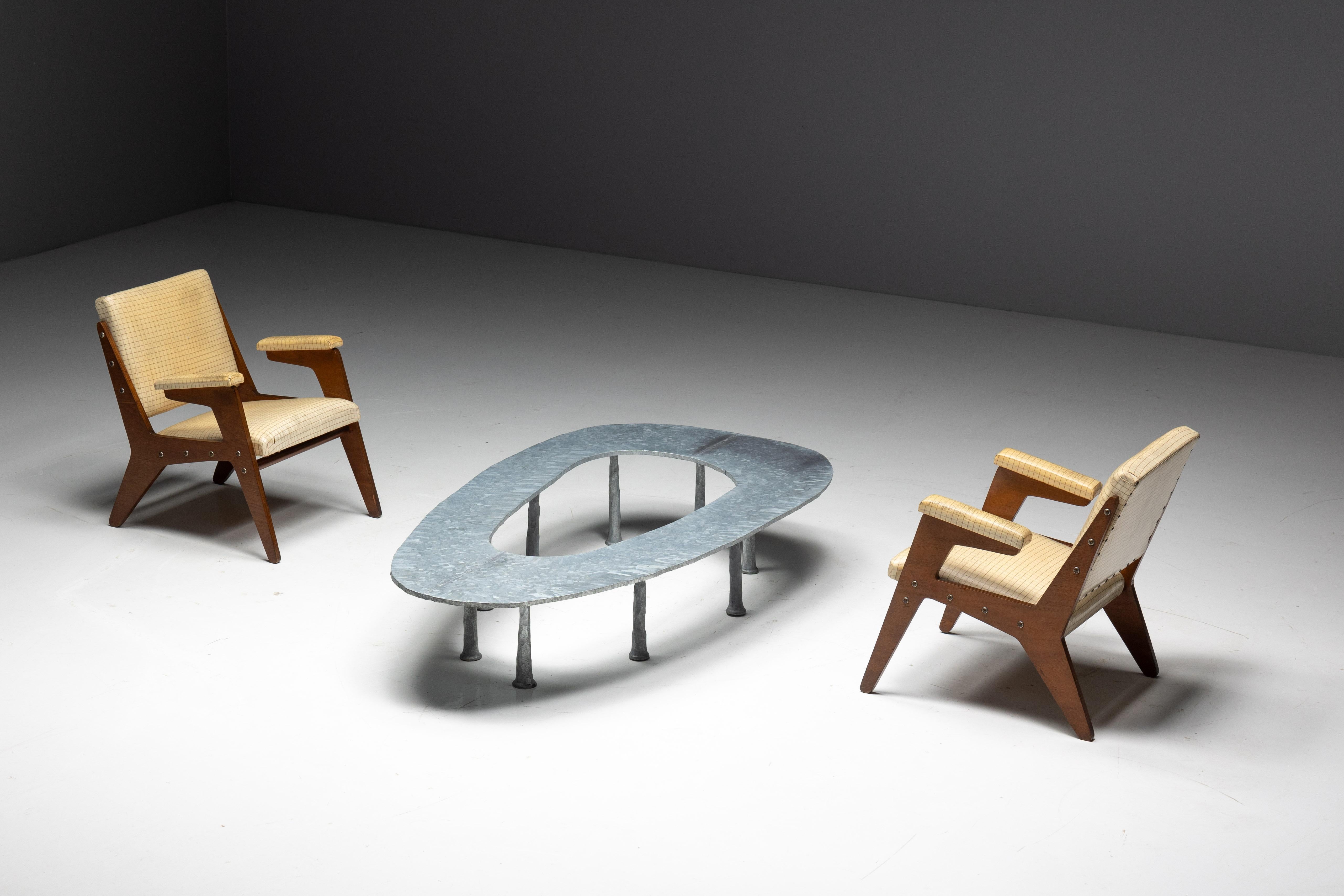Table basse Galva Elipse de l'Atelier Serruys, Belgique, 2024 en vente 9