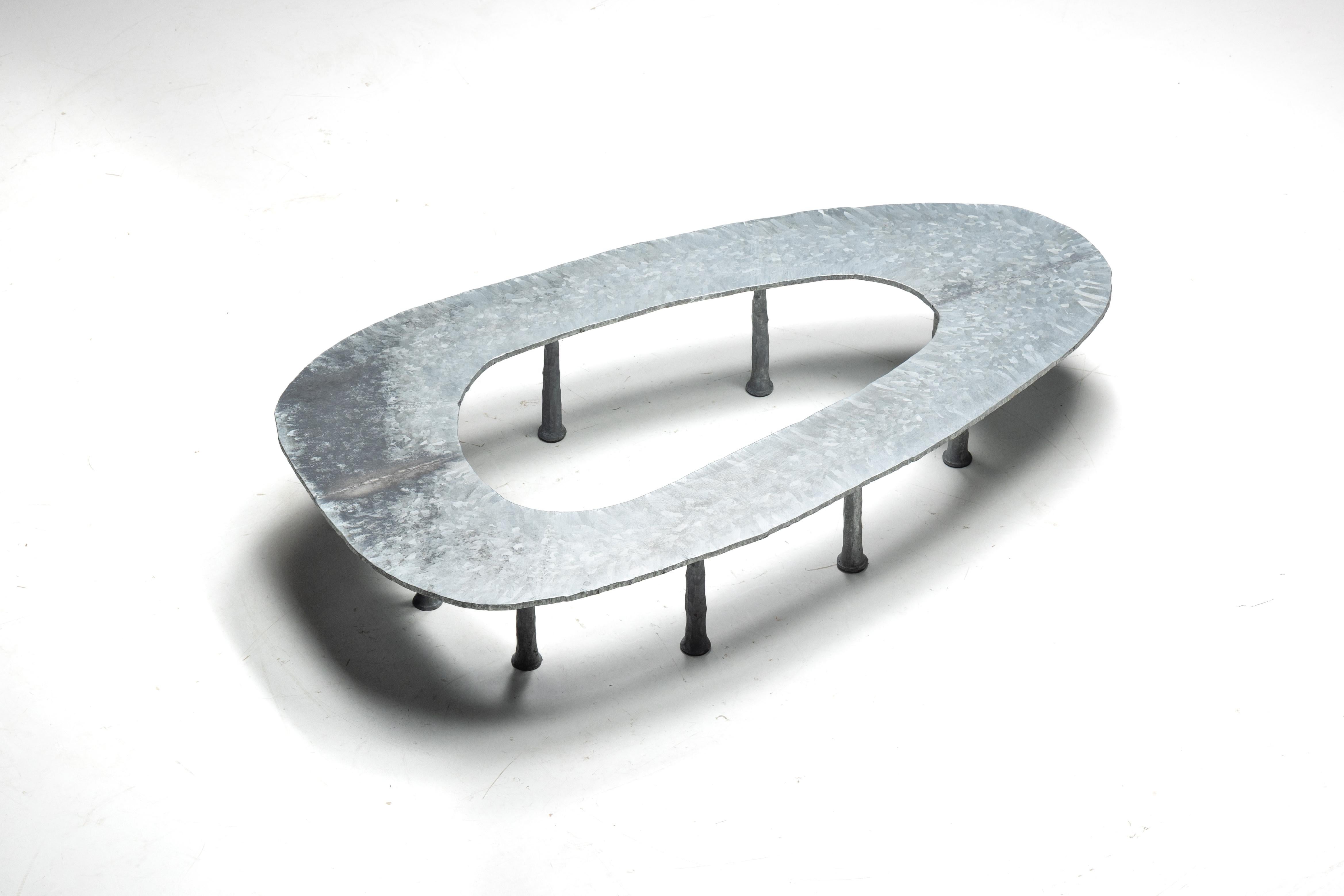 Table basse Galva Elipse de l'Atelier Serruys, Belgique, 2024 en vente 12
