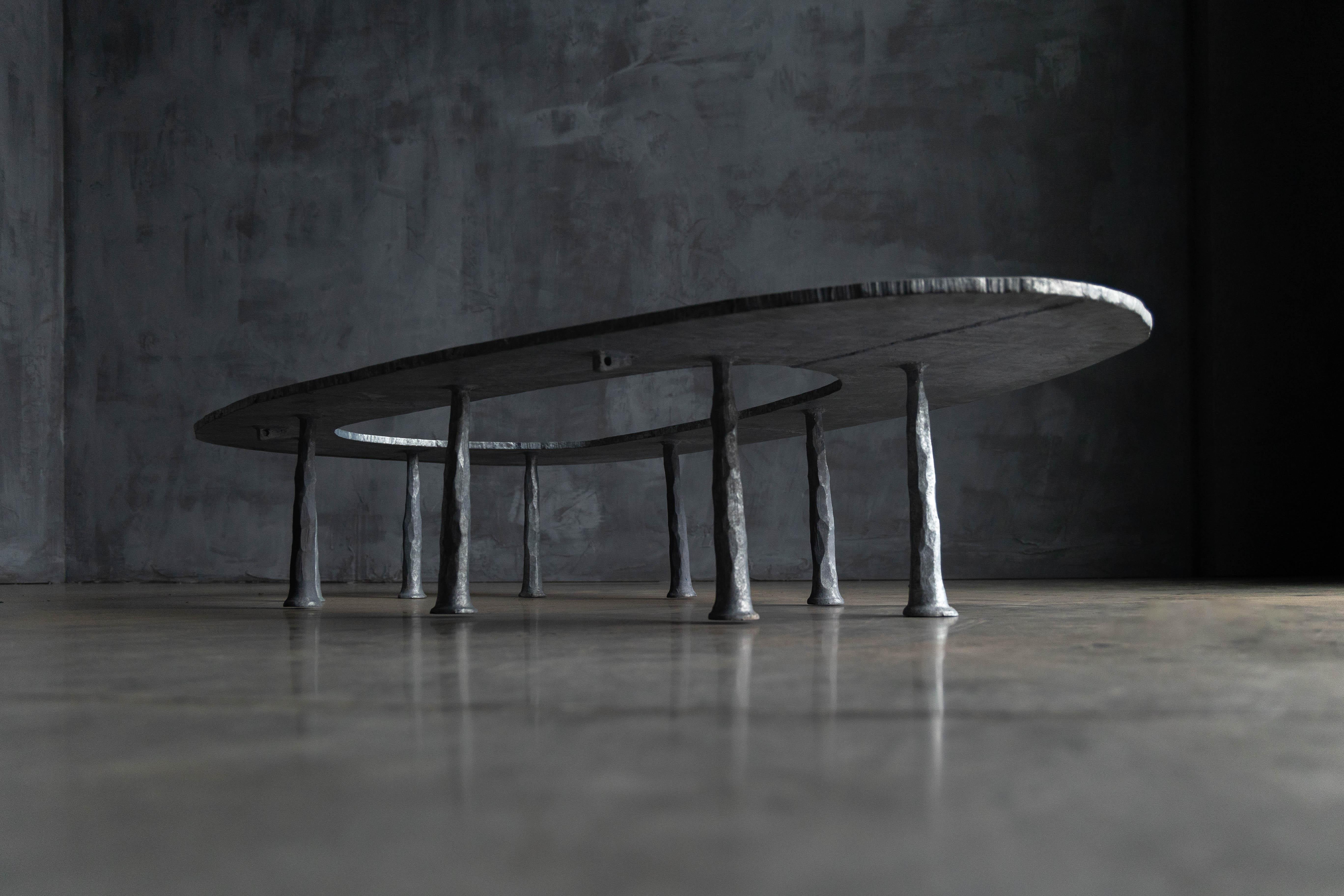 XXIe siècle et contemporain Table basse Galva Elipse de l'Atelier Serruys, Belgique, 2024 en vente