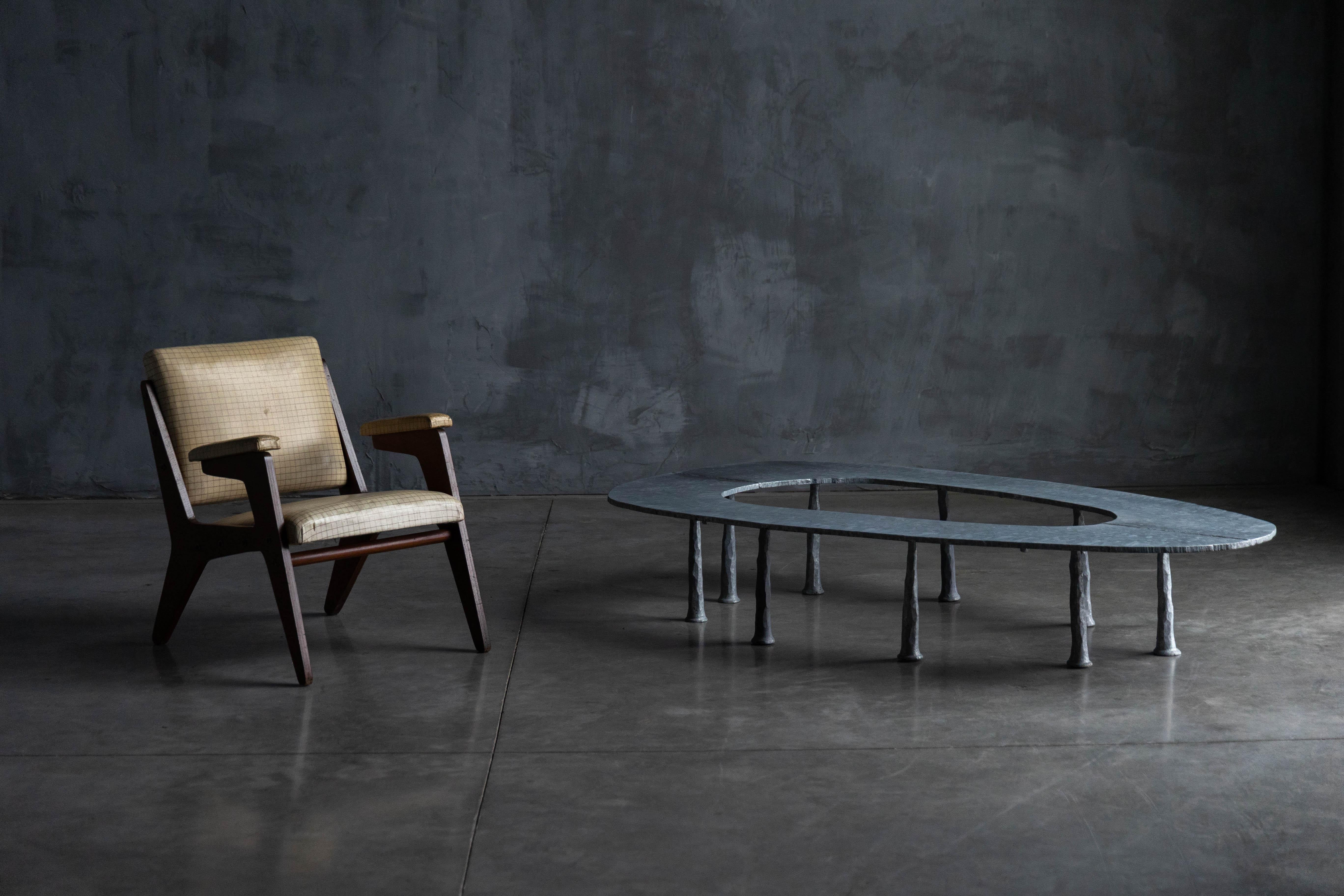 Table basse Galva Elipse de l'Atelier Serruys, Belgique, 2024 en vente 3