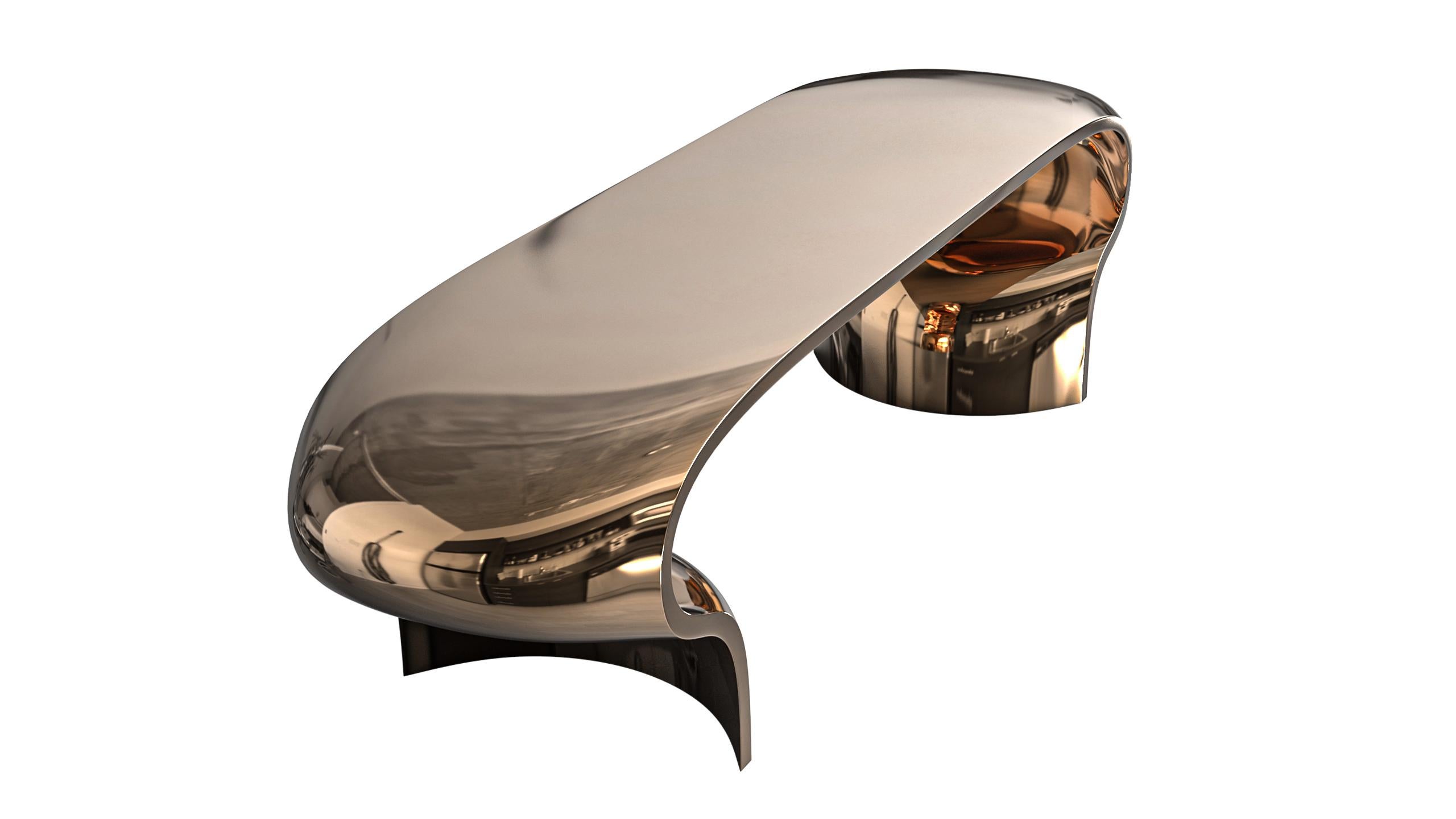 Table basse « Respiro » avec bronze, fabriquée à la main, Istanbul en vente 1