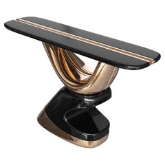 Konsole „Respiro“ aus Bronze und Edelstahl, handgefertigt, Istanbul