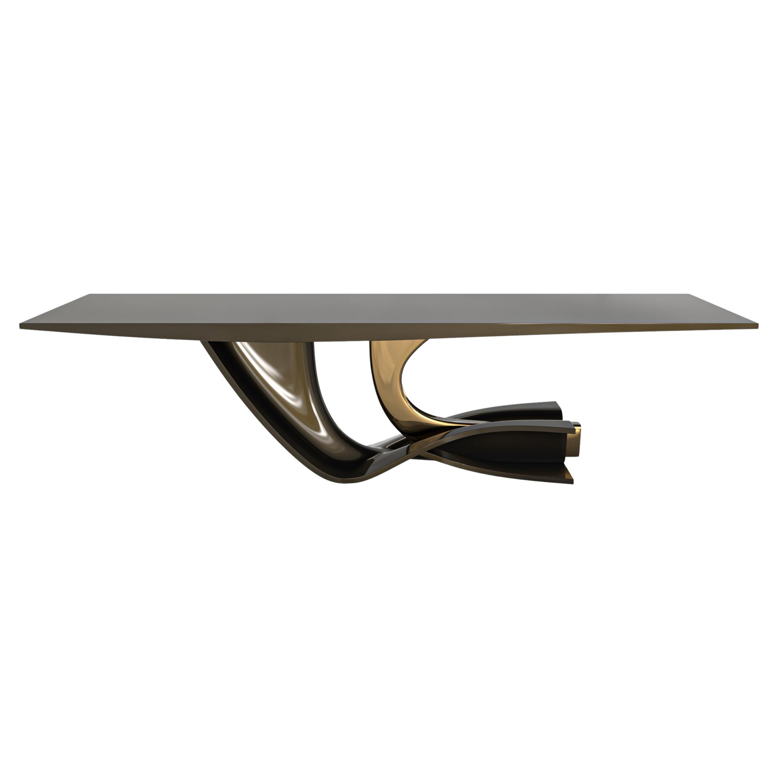 "Respiro" Limited Edition Table with Stainless Steel and Bronze, Istanbul For Sale