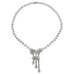 Resplendent 18 Karat White Gold and Diamond Necklace