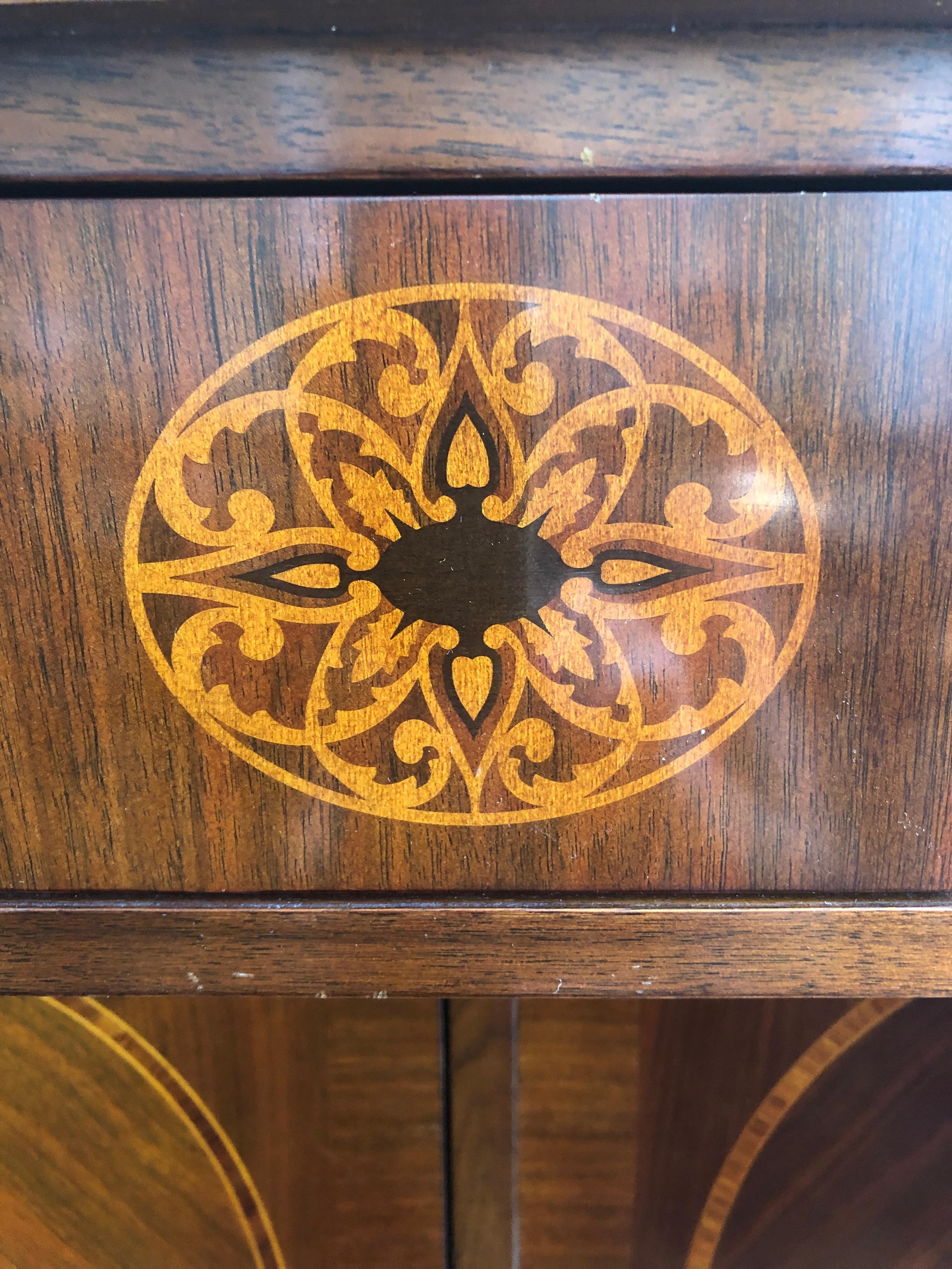 Resplendent Large Russian Neoclassical Serpentine Sideboard 5