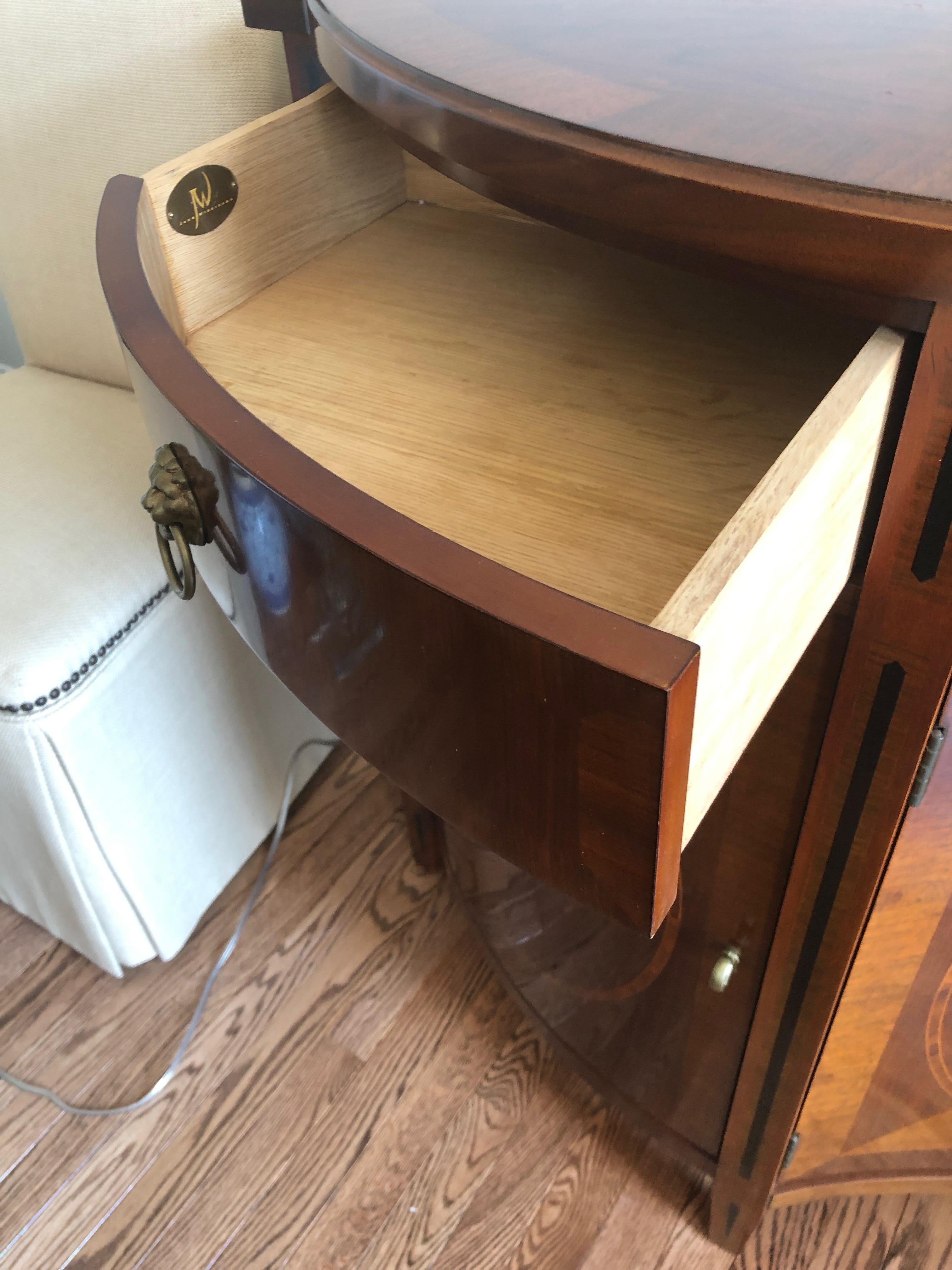 Resplendent Large Russian Neoclassical Serpentine Sideboard In Excellent Condition In Hopewell, NJ