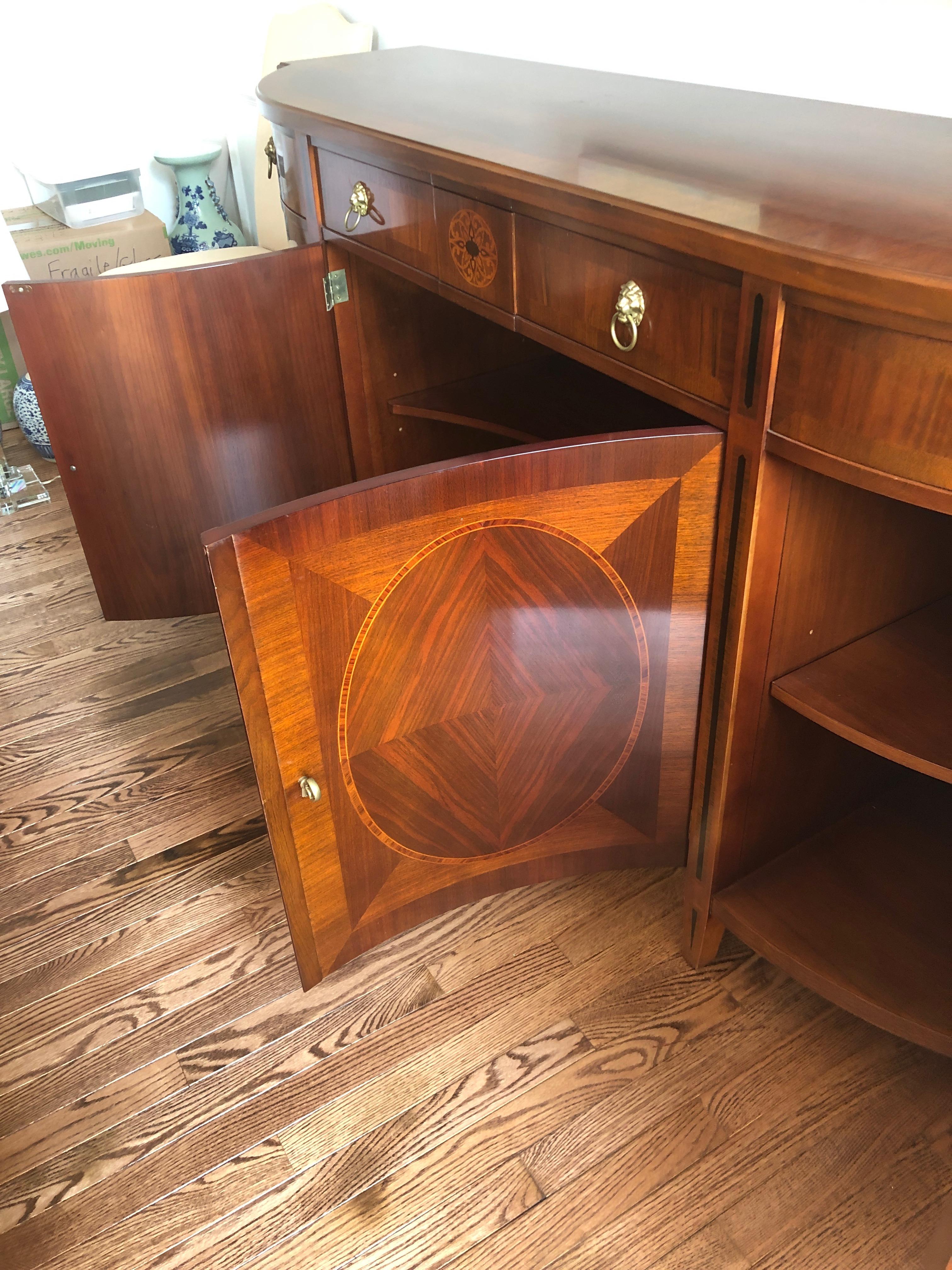 Resplendent Large Russian Neoclassical Serpentine Sideboard 3