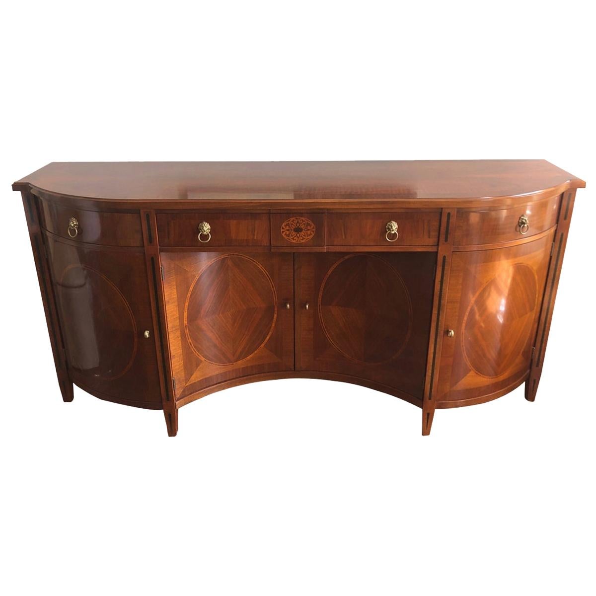 Resplendent Large Russian Neoclassical Serpentine Sideboard