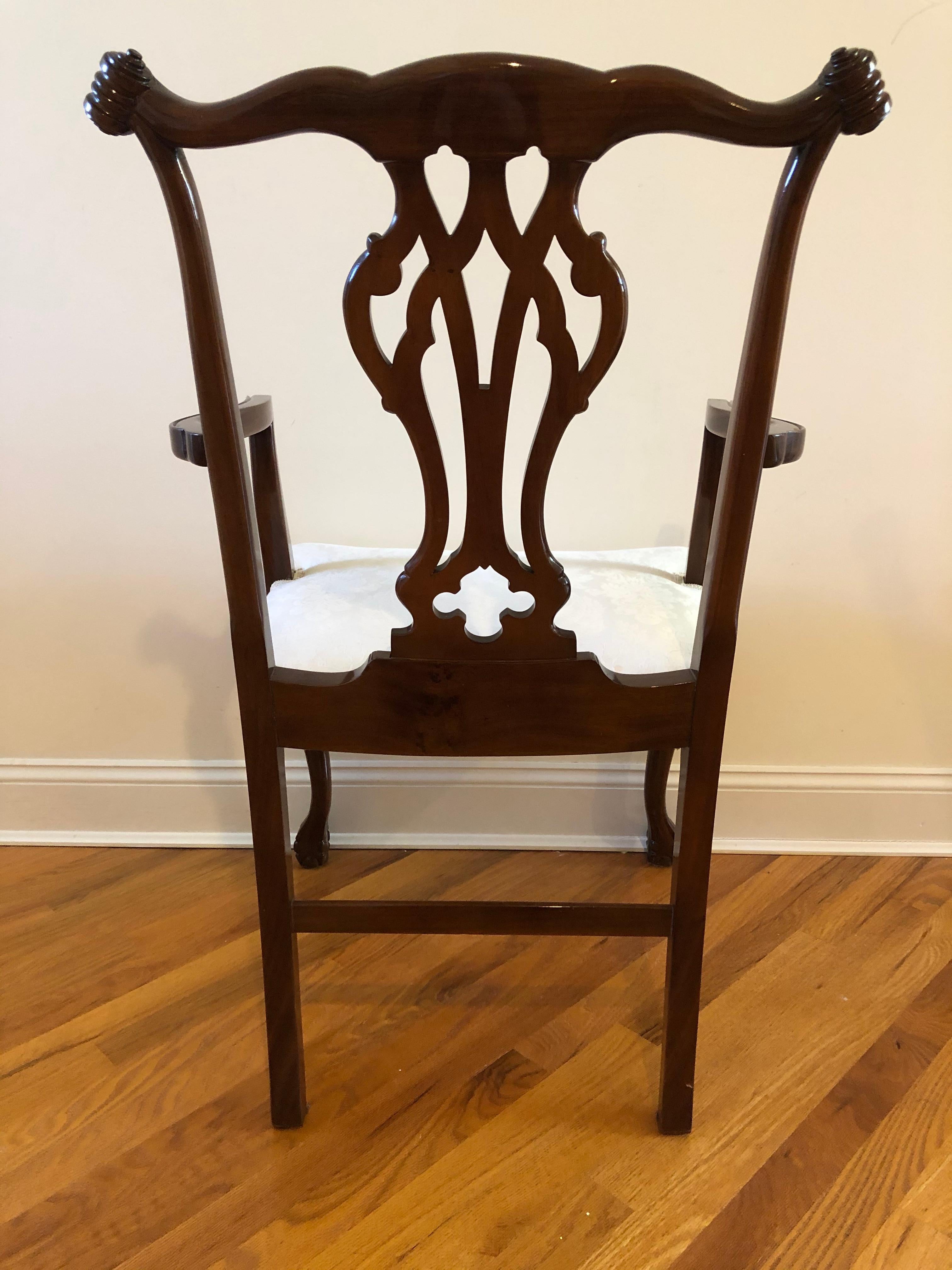 Argentine Resplendent Set of 10 Chippendale Style Dining Chairs