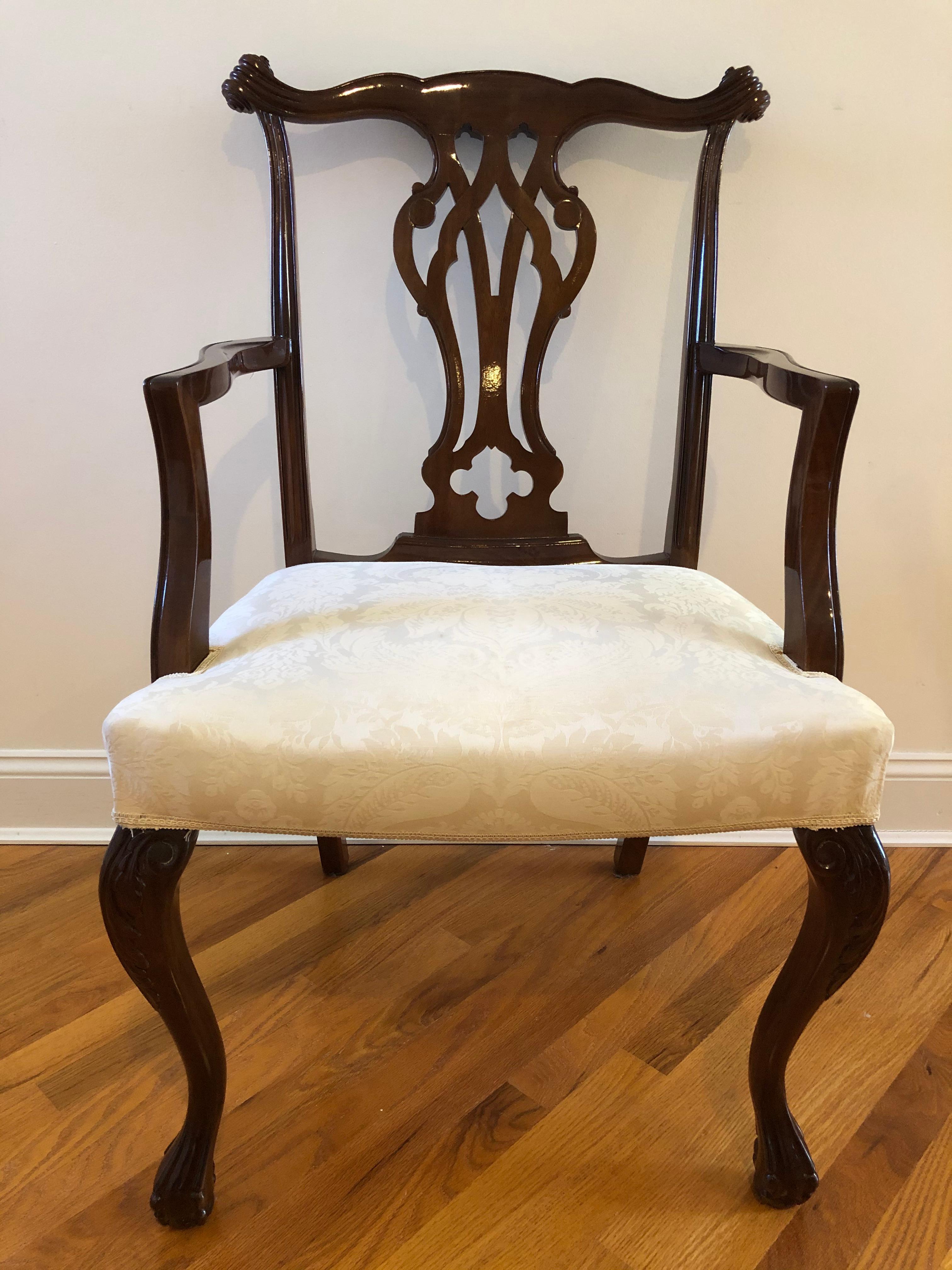 Hardwood Resplendent Set of 8 Chippendale Style Dining Chairs