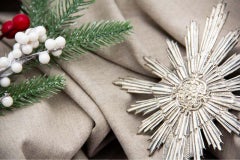 Resplendent silver relief with floral motifs in the center