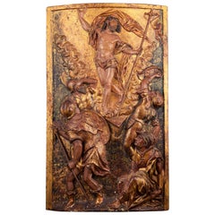 “Ressurrection”, Polychromed Wood, Spanish School, 16th Century