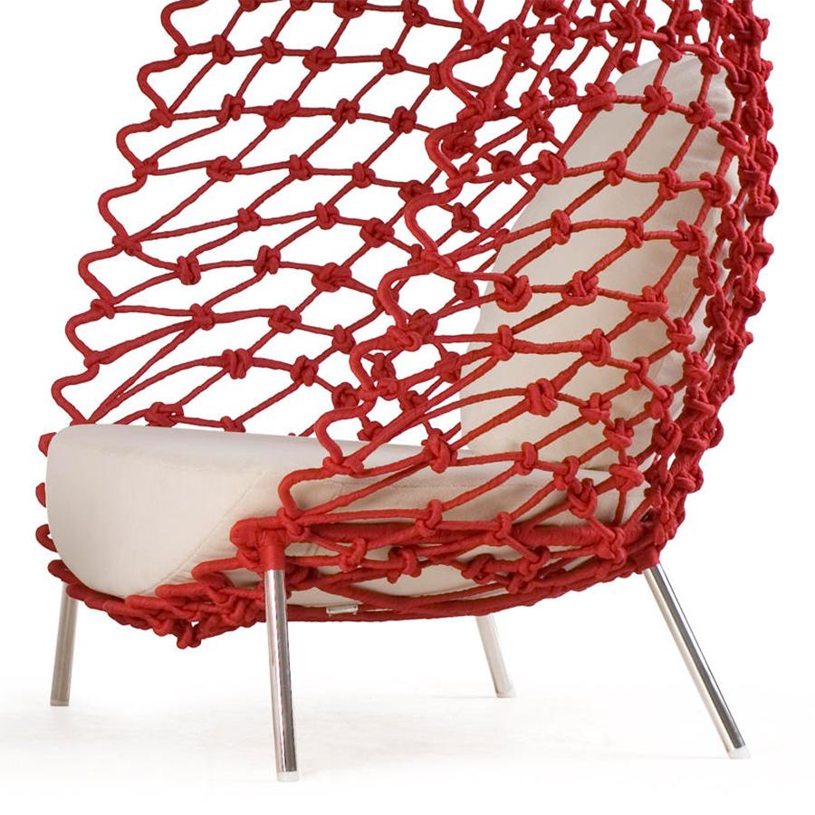 Fait main Fauteuil Rest Red Outdoor-Indoor en vente