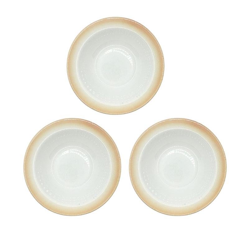 Restaurant Ware Keramikschalen in Pfirsich Ombre - 3er Set (Moderne der Mitte des Jahrhunderts) im Angebot