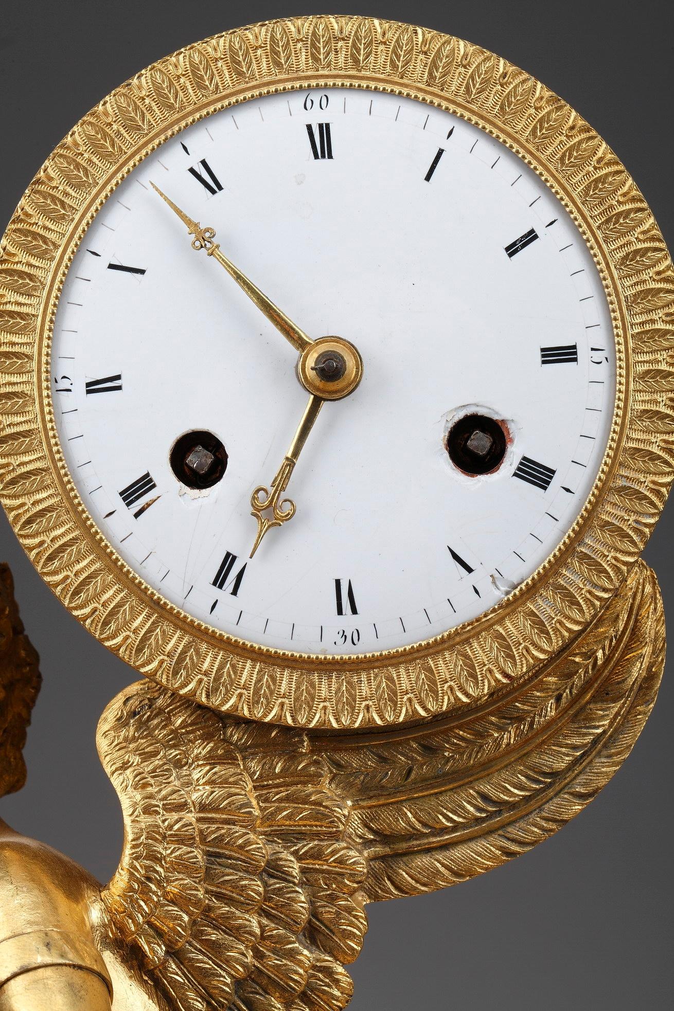 Restauration Gilt Bronze Clock 