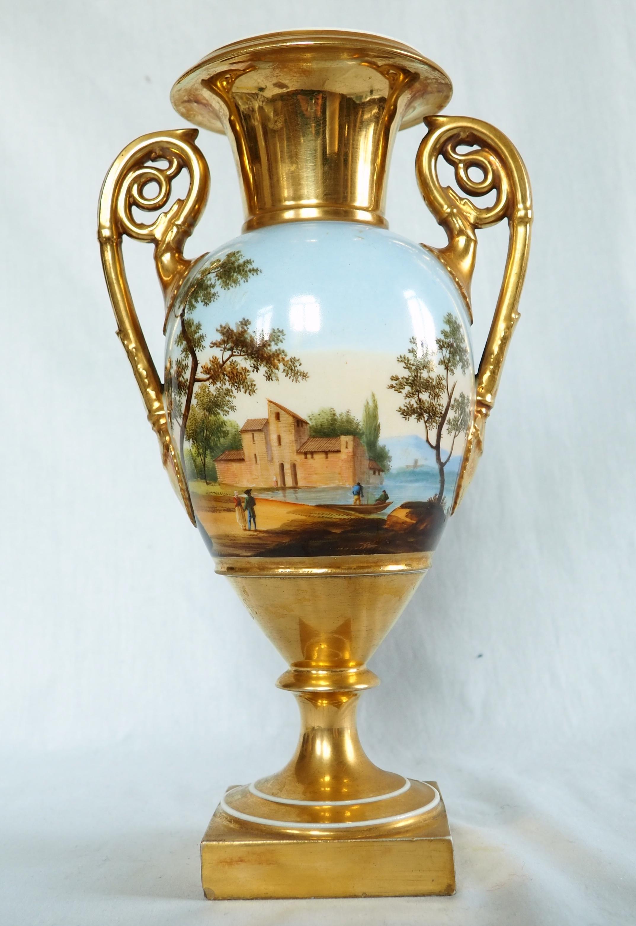 Francese Vaso in porcellana Restauration Paris, XIX secolo, circa 1830