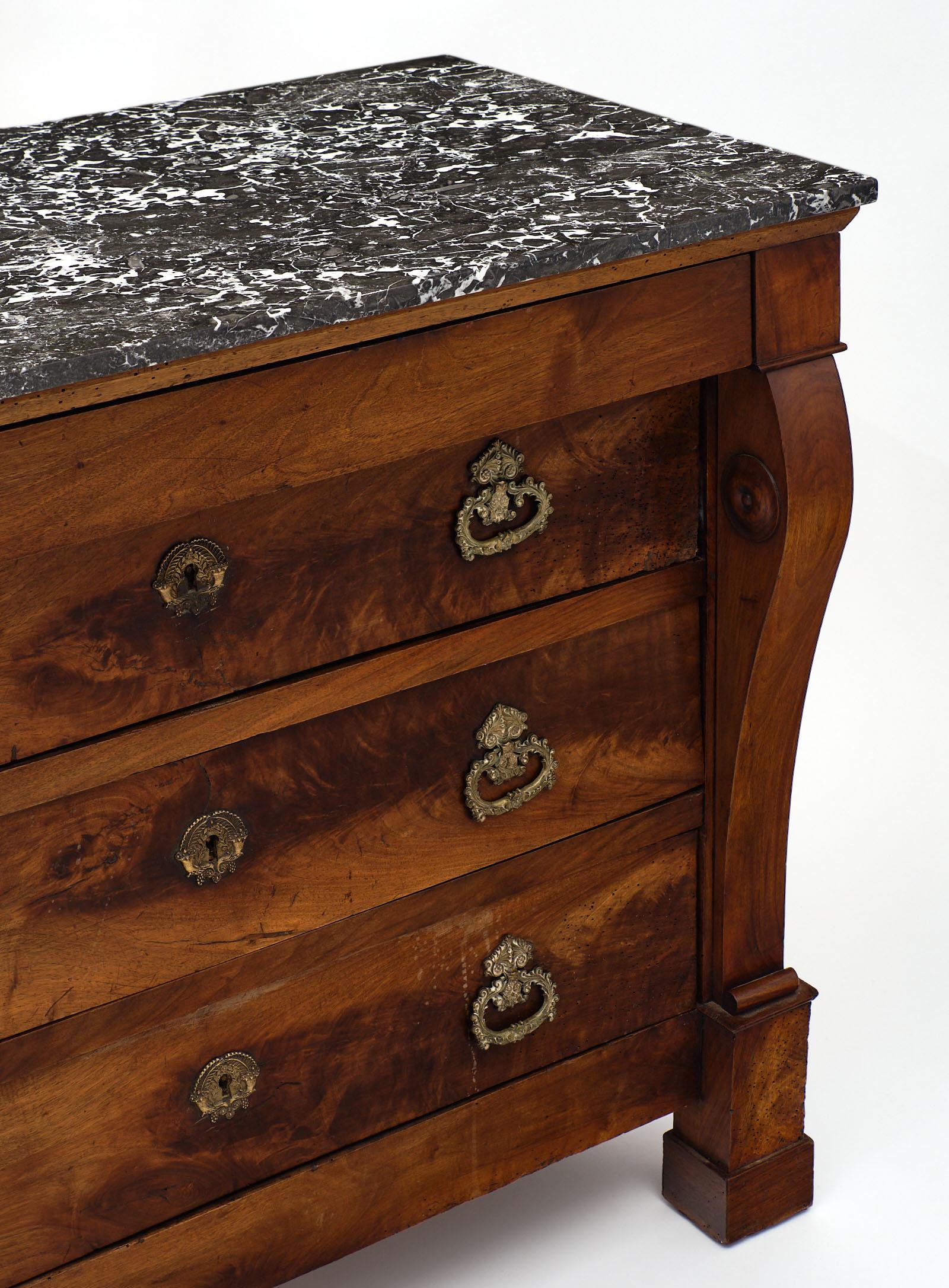 Restauration Period French Walnut Chest of Drawers 1