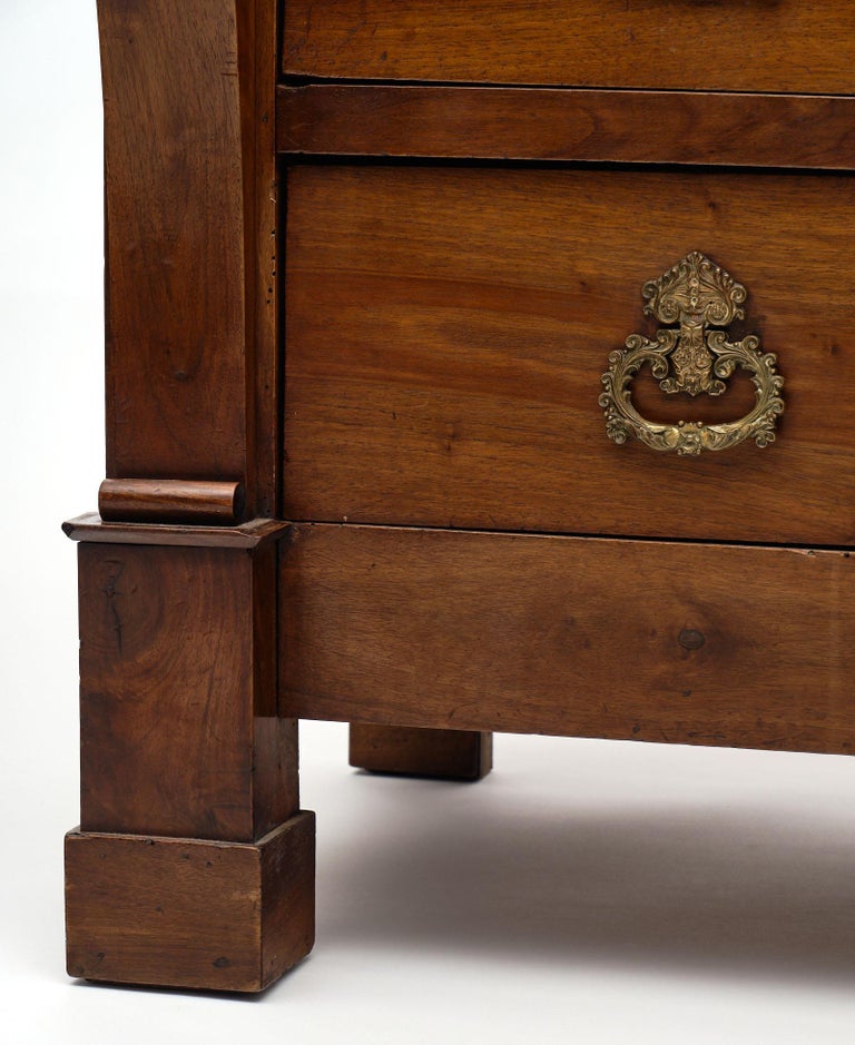 Restauration Period French Walnut Chest of Drawers For Sale 4