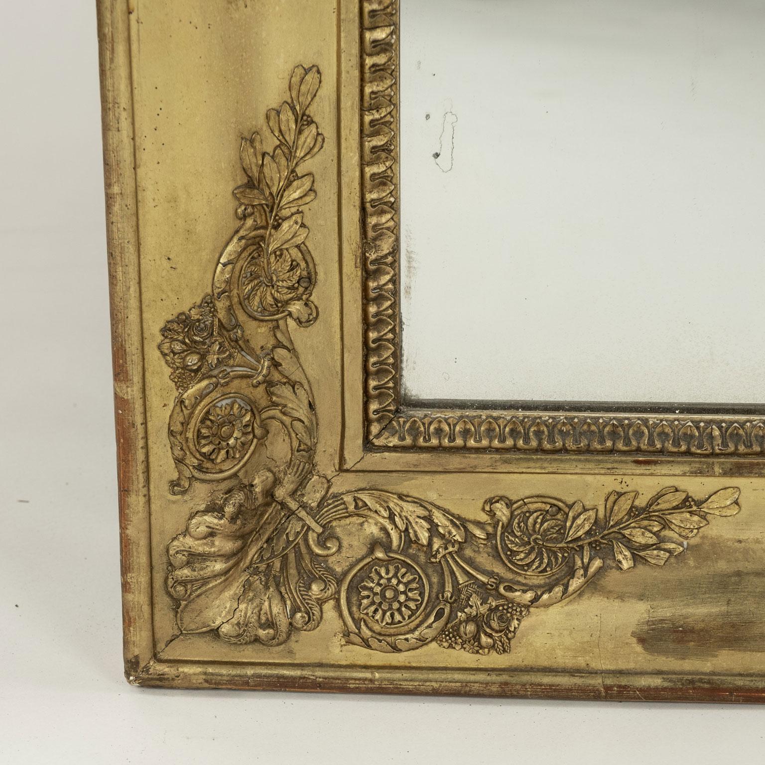 restaurer miroir ancien plâtre dore