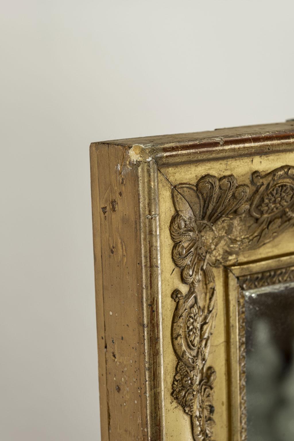 French Restauration Period Giltwood Mirror For Sale