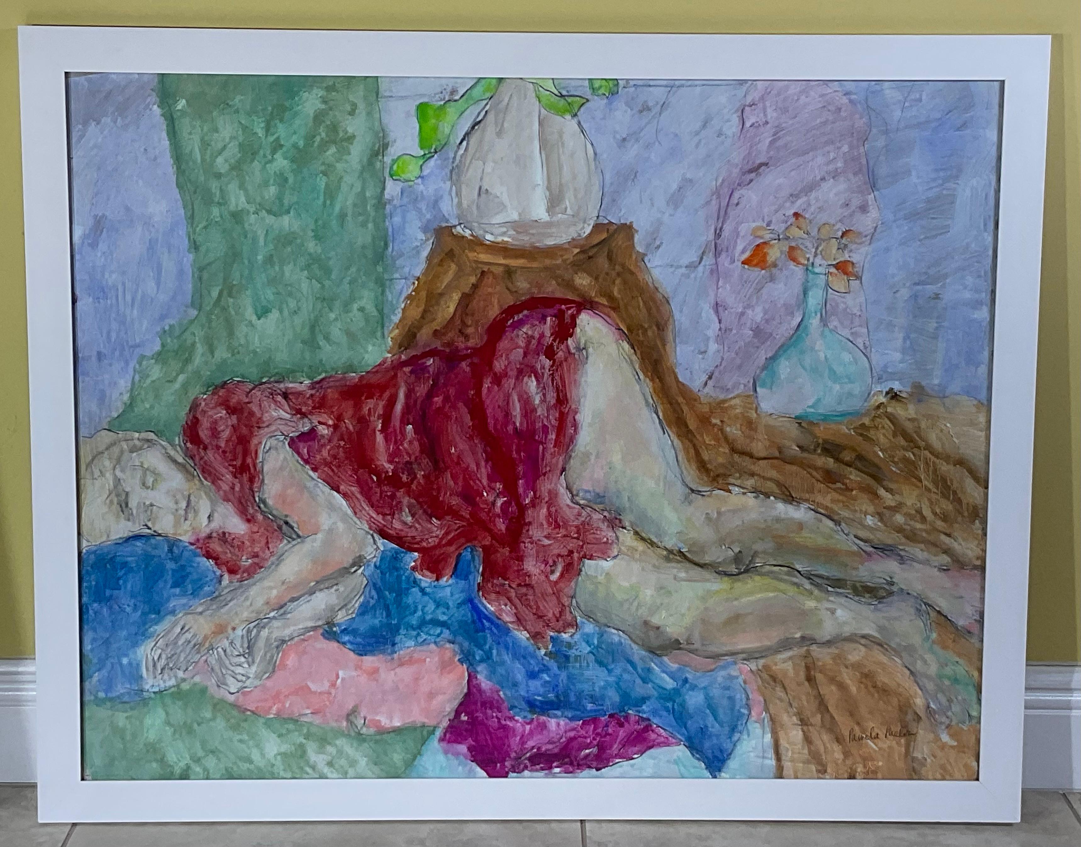 „Restful Reverie/Aquarell auf Papier von Pamela Melvin im Angebot 7