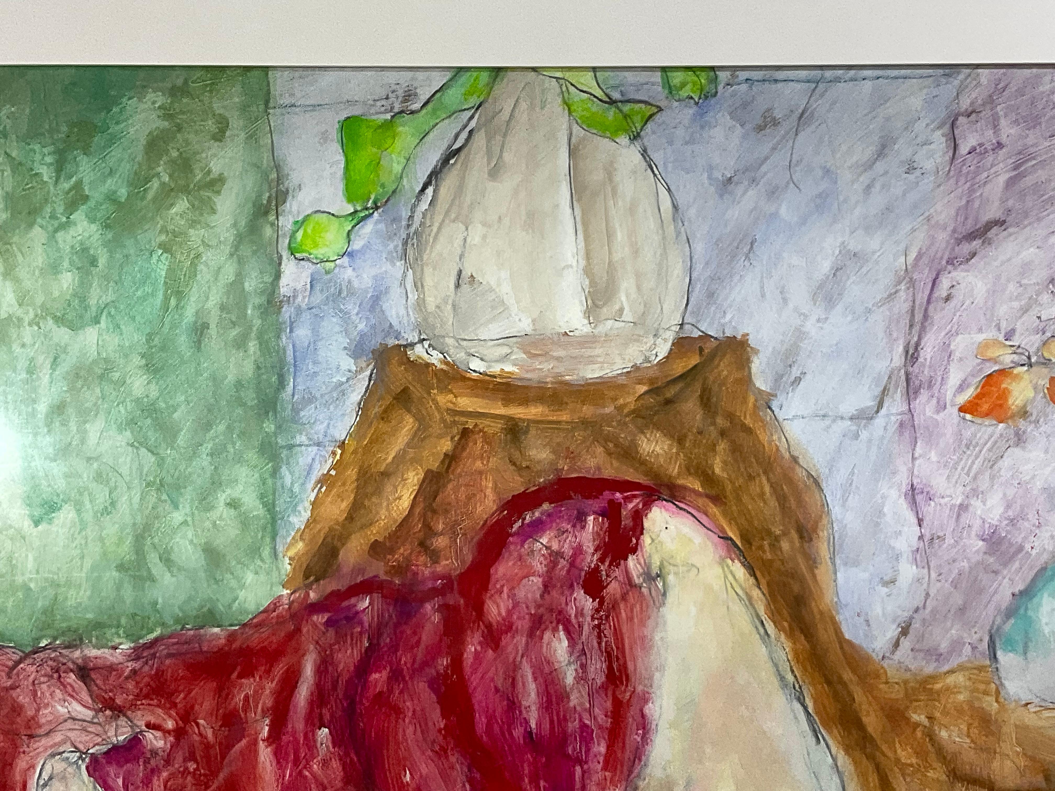 „Restful Reverie/Aquarell auf Papier von Pamela Melvin im Zustand „Gut“ im Angebot in Delray Beach, FL