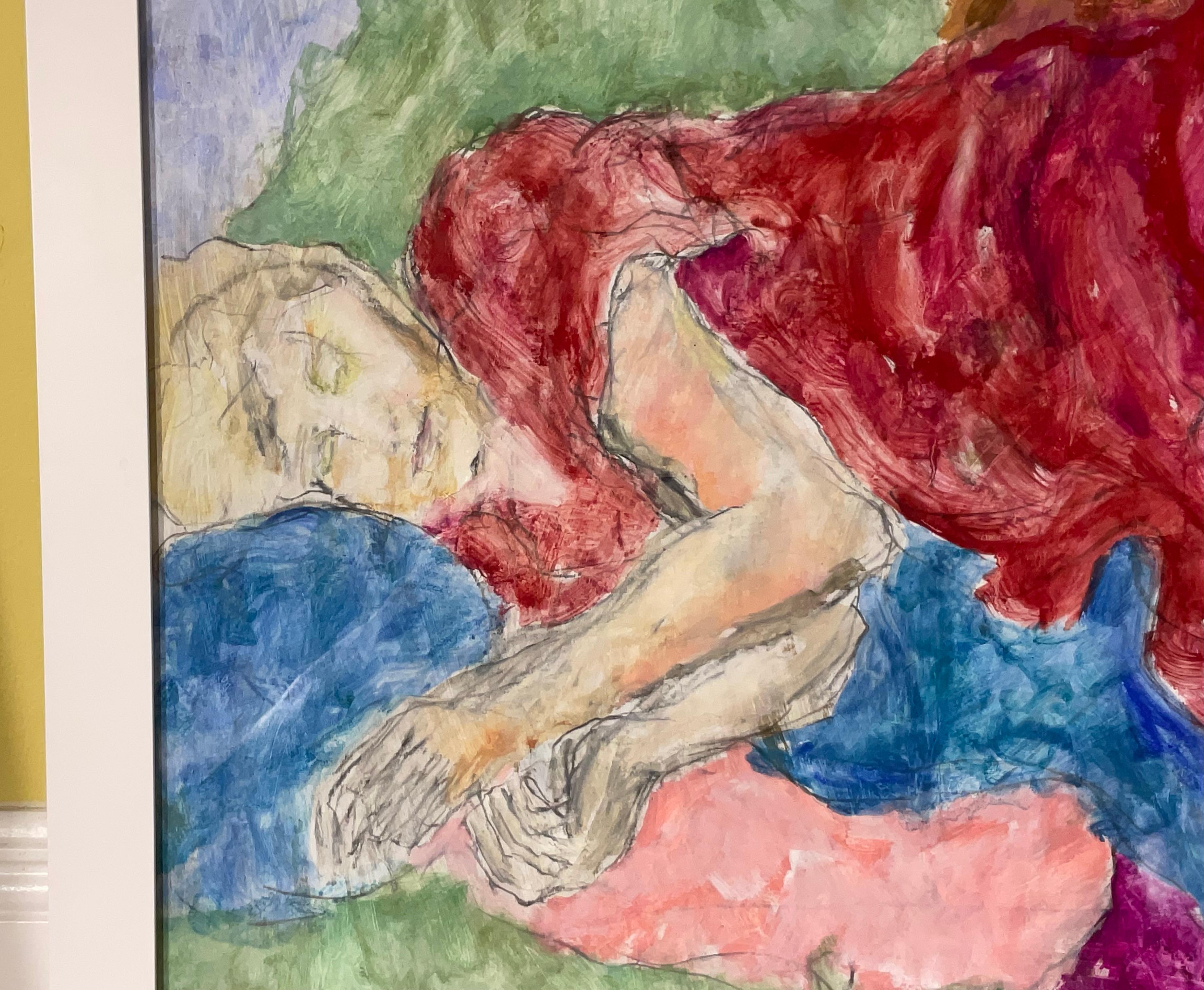„Restful Reverie/Aquarell auf Papier von Pamela Melvin (20. Jahrhundert) im Angebot