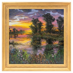 Atardecer tranquilo Pintura original de Thomas DeDecker