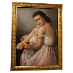 "Ballerina che riposa" Olio su tela alla maniera di Edgar Degas Parigi, 1900
