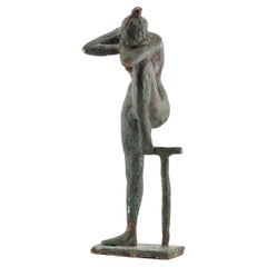 Bailarina Descansando Estatua de Bronce de una Dama Descansando. French mid 20th Century (Francés de mediados del siglo XX)