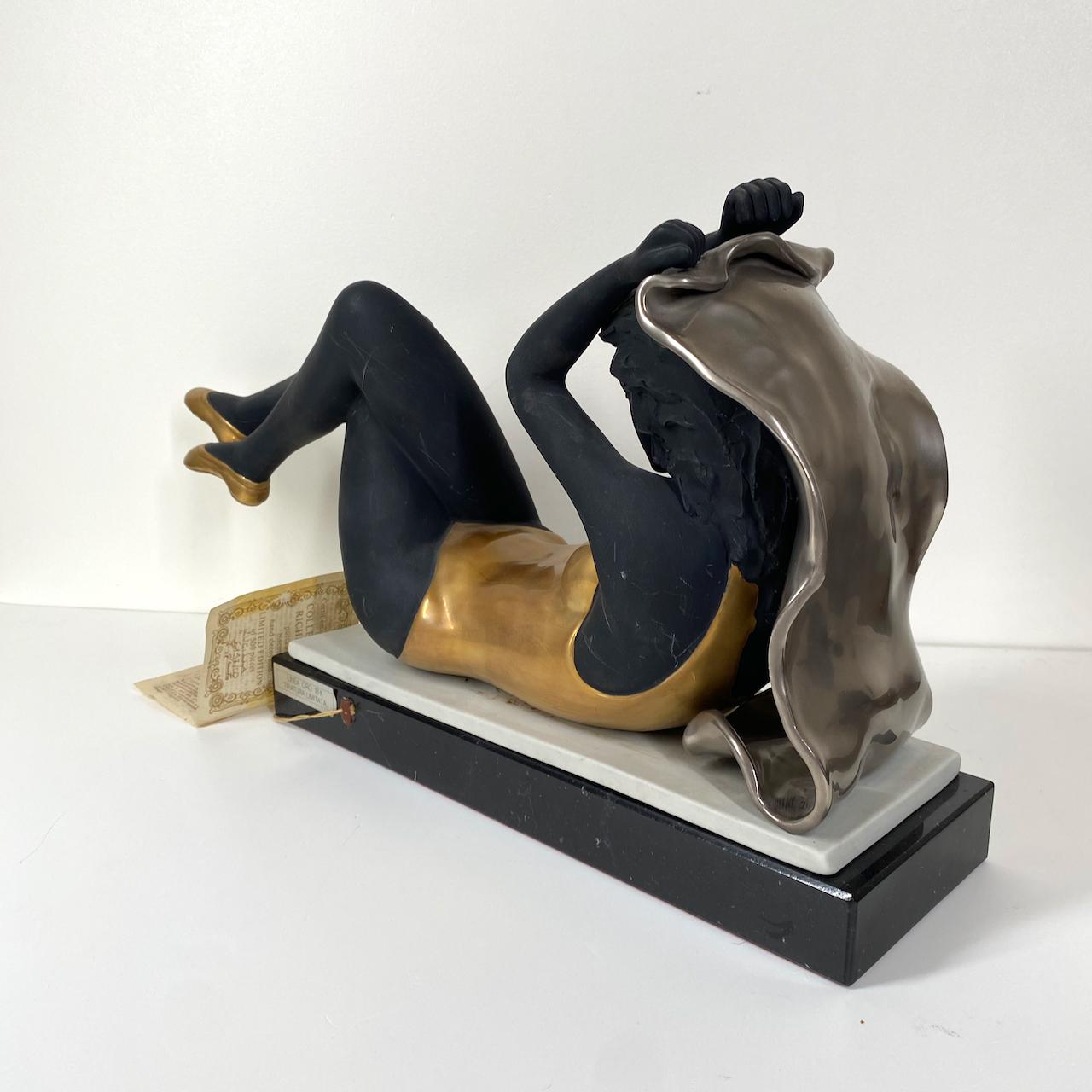 Resting dancer by VISENTIN G - PORCELLANE D'ARTE RICHELIEU For Sale 2