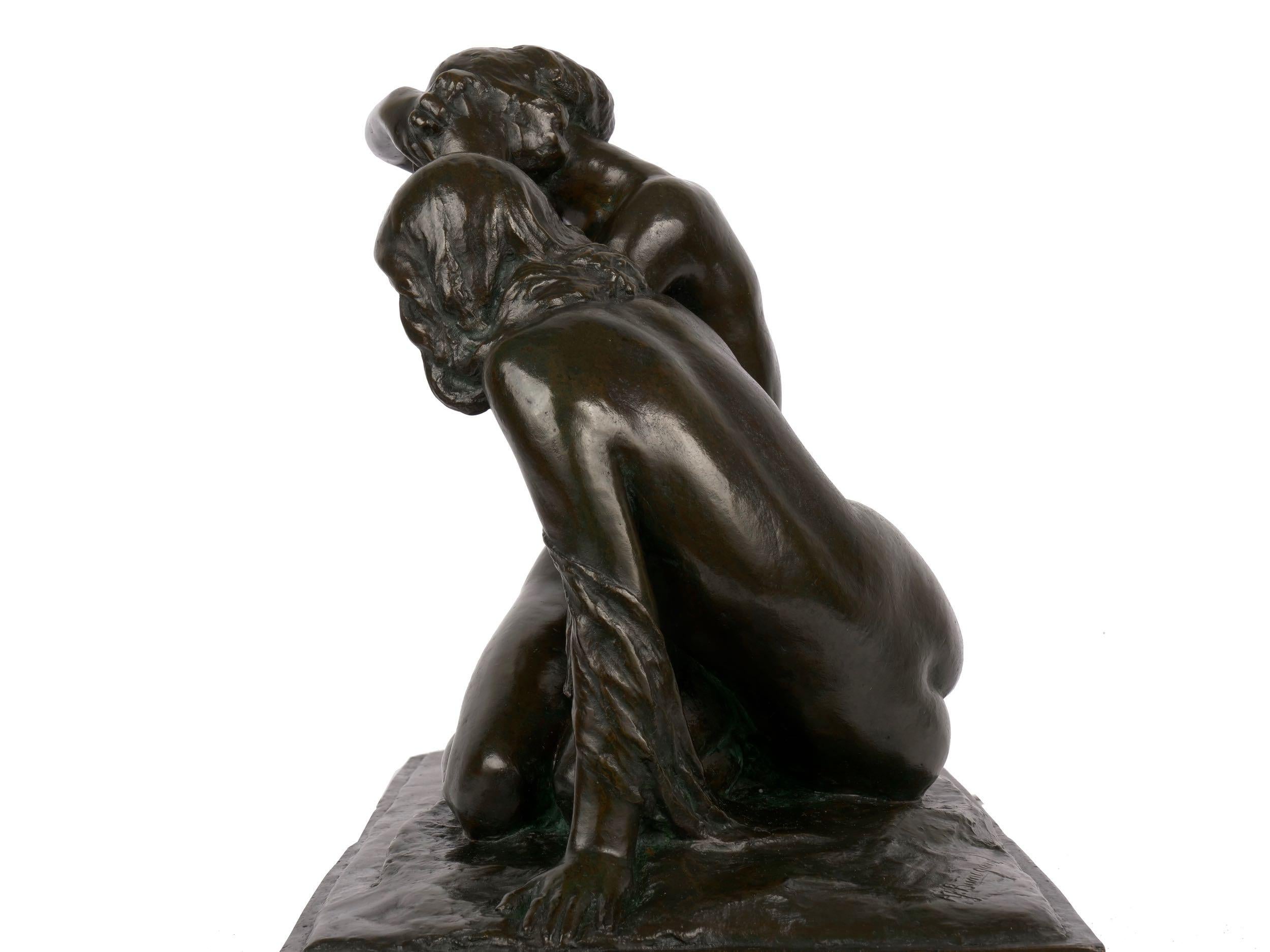 “Resting Figures” Danish Art Nouveau Bronze Sculpture by Anders Bundgaard 8
