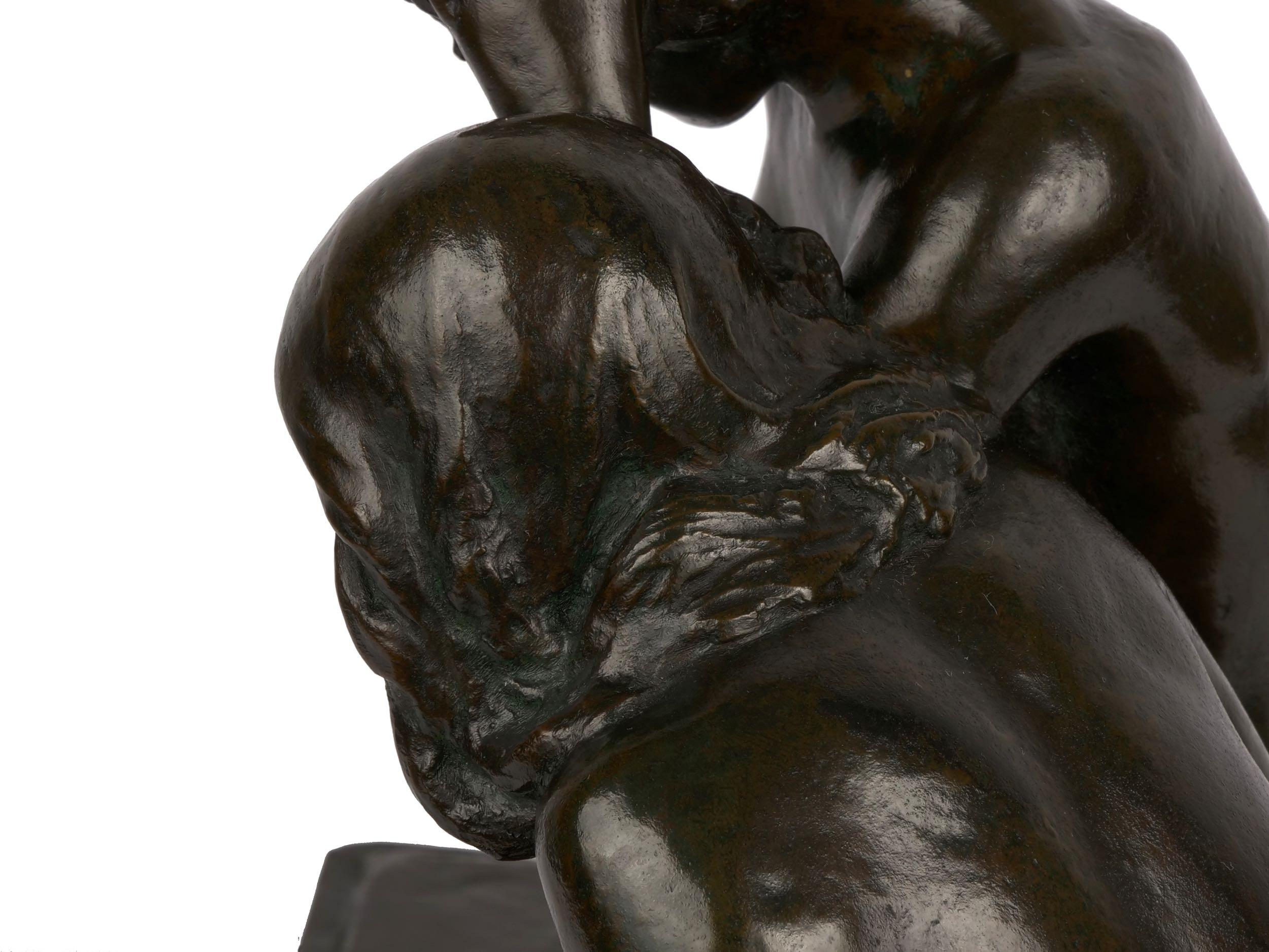 “Resting Figures” Danish Art Nouveau Bronze Sculpture by Anders Bundgaard 10