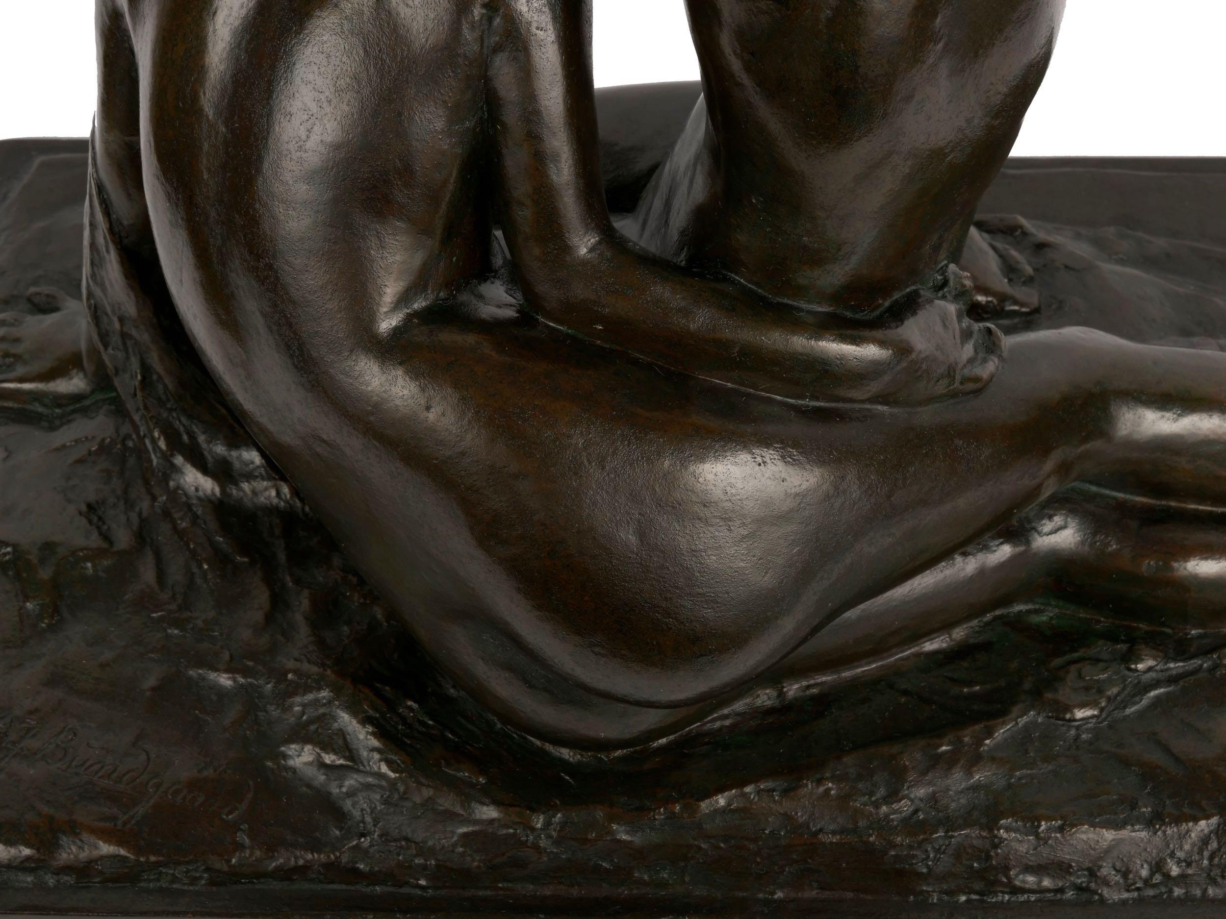 “Resting Figures” Danish Art Nouveau Bronze Sculpture by Anders Bundgaard 13