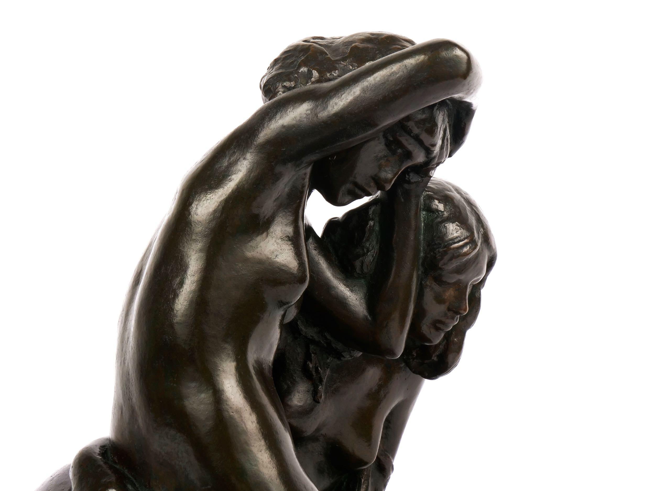 “Resting Figures” Danish Art Nouveau Bronze Sculpture by Anders Bundgaard 14