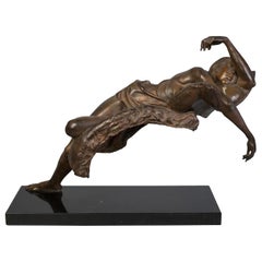 Resting Girl Bronze Sculpture by Bruno Lucchesi